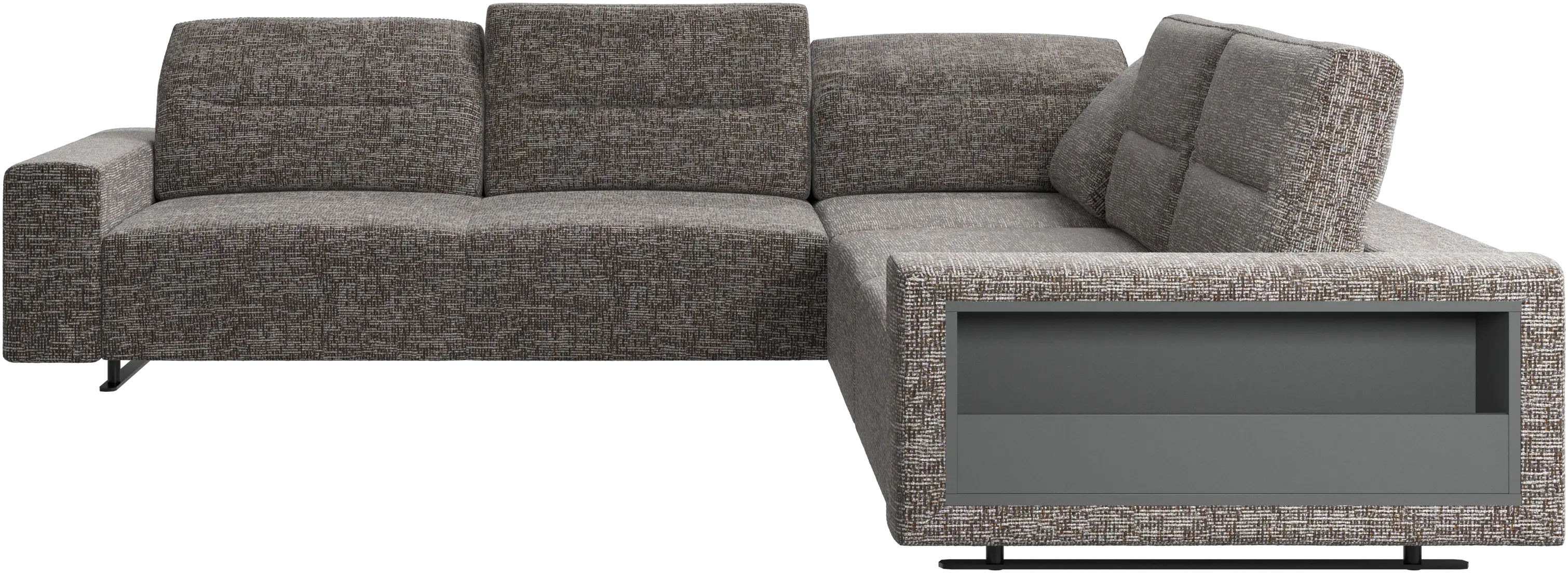 Hampton corner sofa with adjustable back and storage