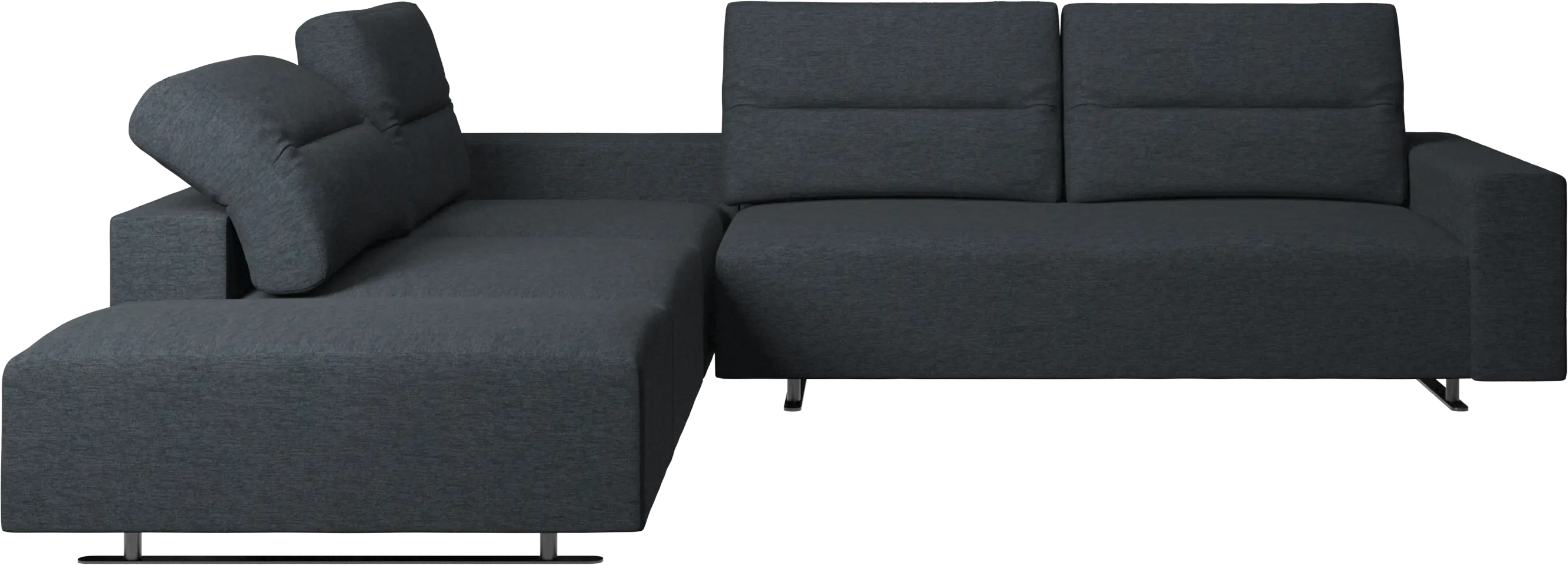 Hampton corner sofa with adjustable back and lounging unit