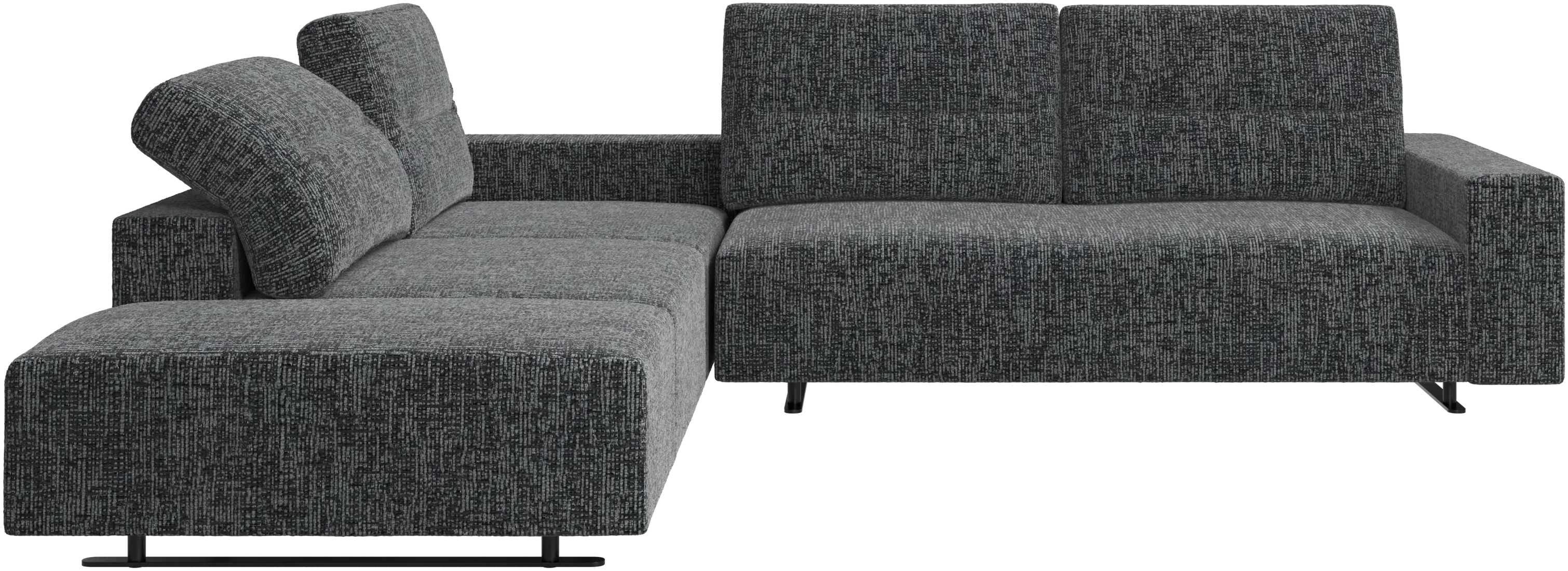 Hampton corner sofa with adjustable back and lounging unit