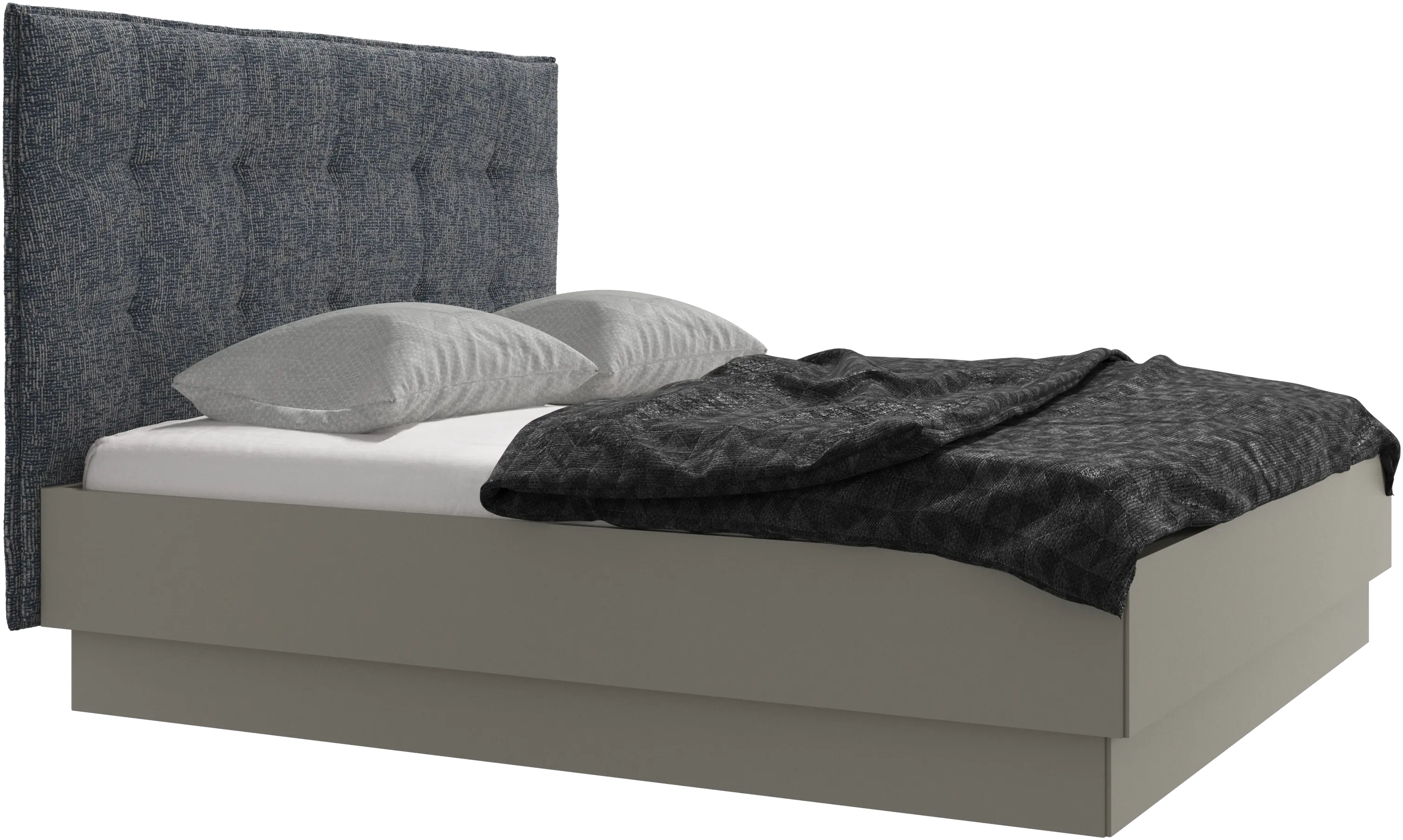 Lugano storage bed with lift-up frame and slats, excl. mattress