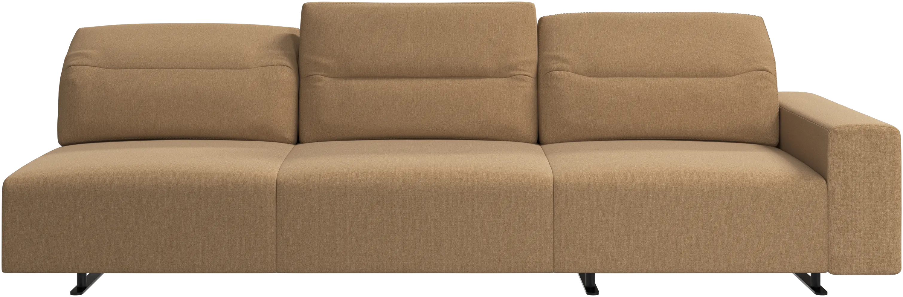 Hampton sofa with adjustable back and storage on the right side