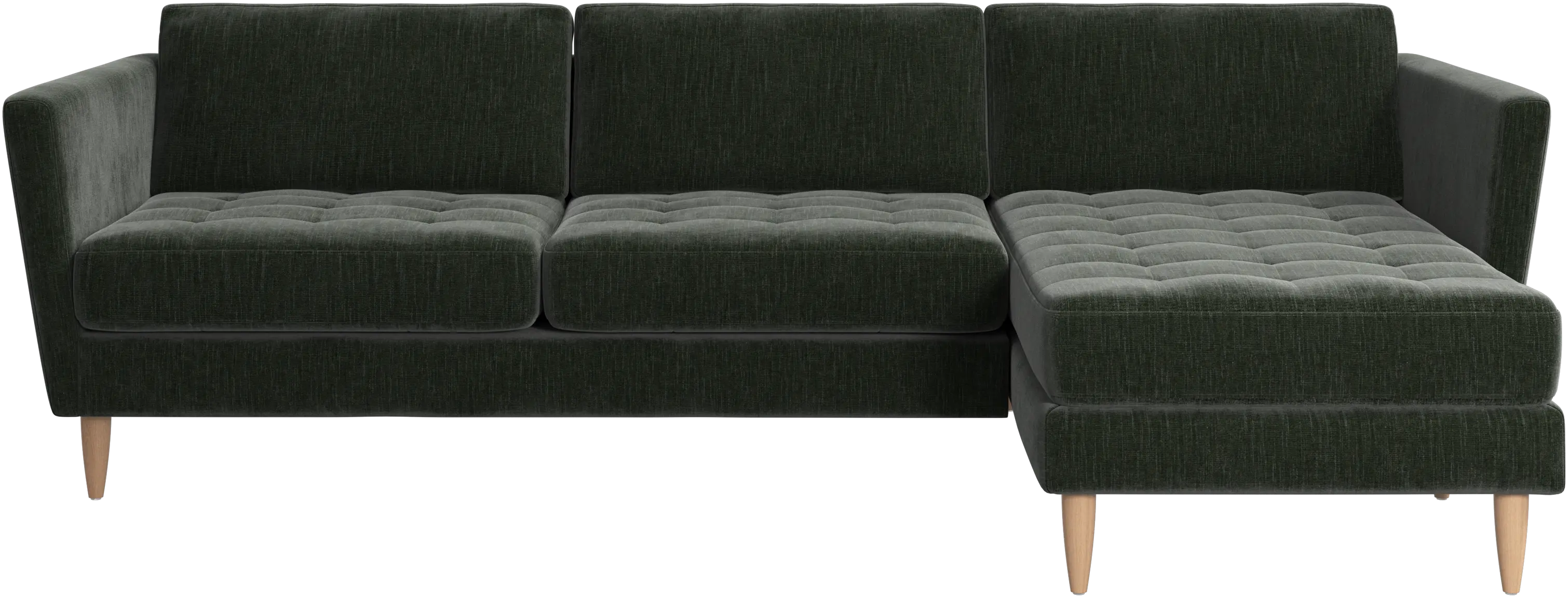 Osaka sofa with resting unit, tufted seat