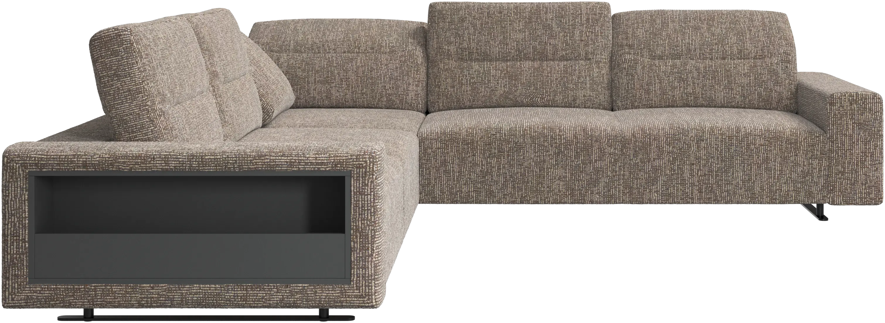 Hampton corner sofa with adjustable back and storage