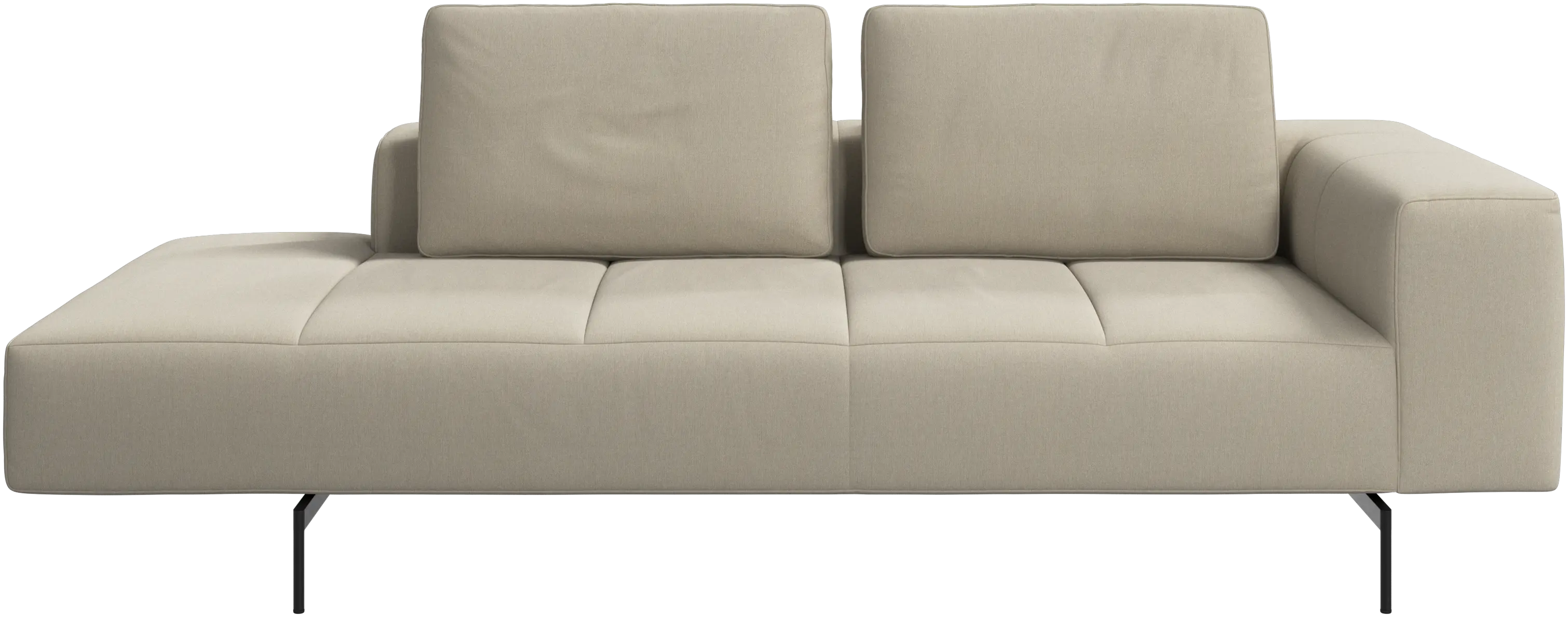 Amsterdam resting module for sofa, armrest right, open end left