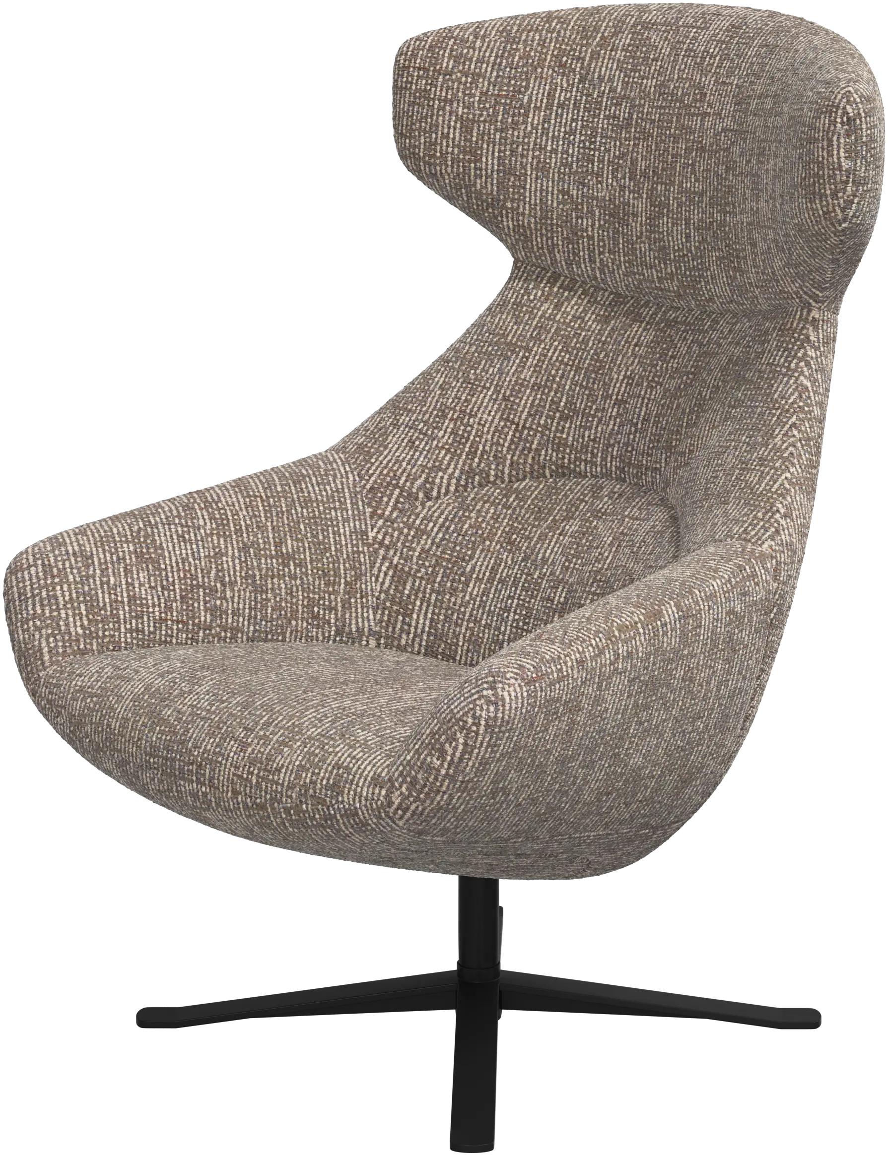Porto chair with reclining back function and swivel base