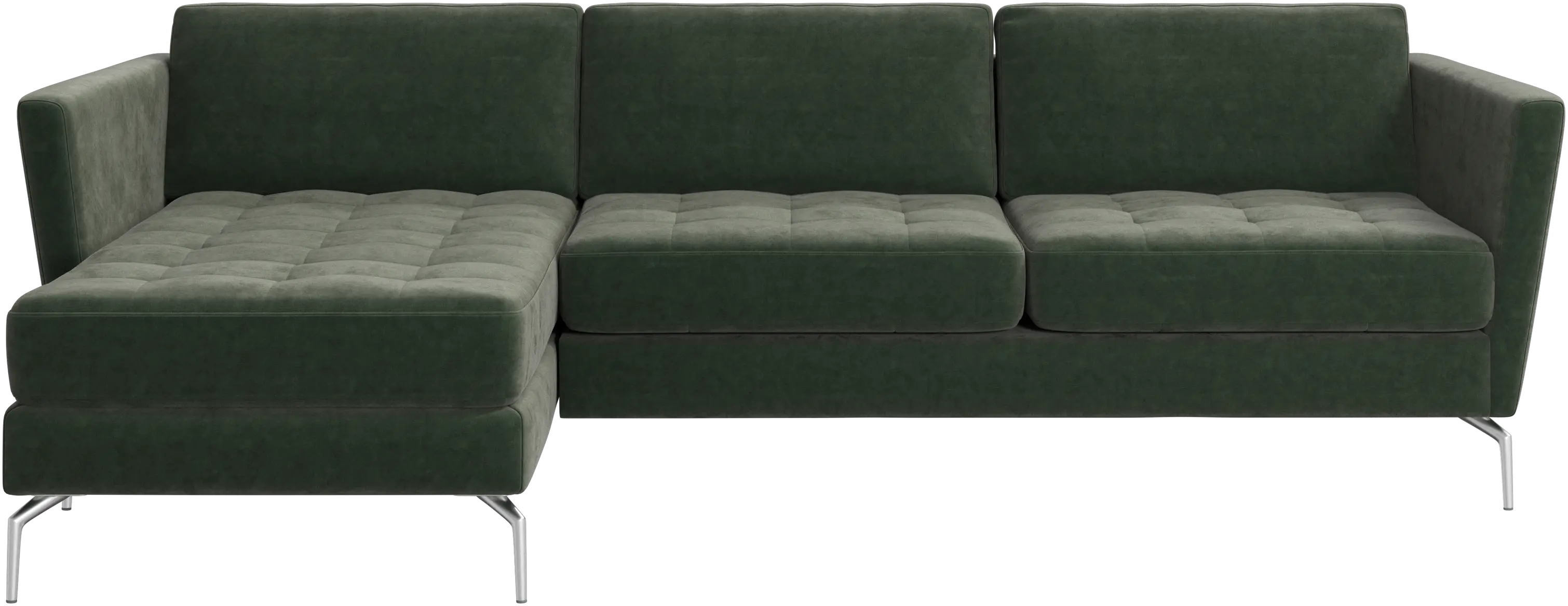 Osaka sofa with resting unit, tufted seat