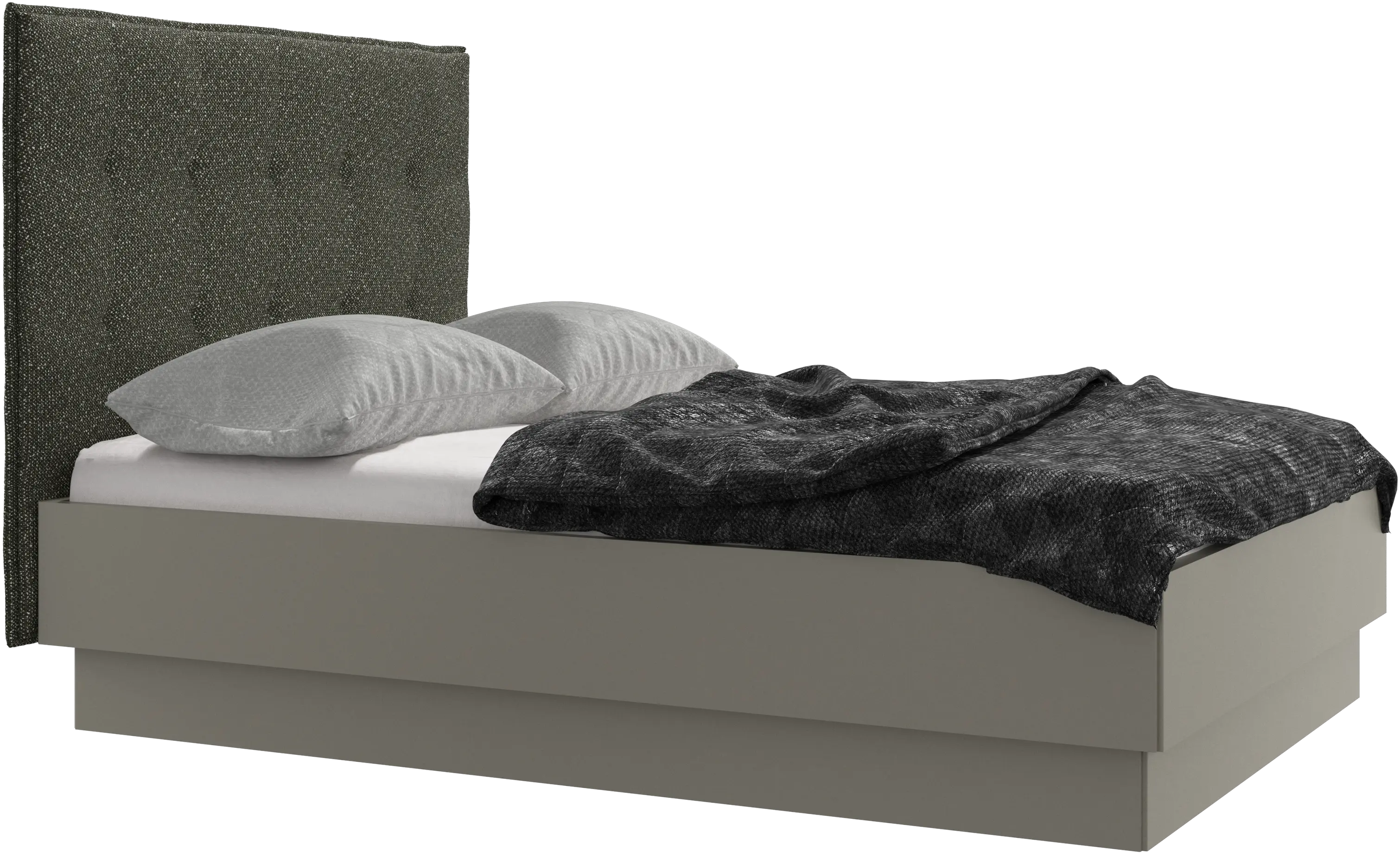 Lugano storage bed with lift-up frame and slats, excl. mattress