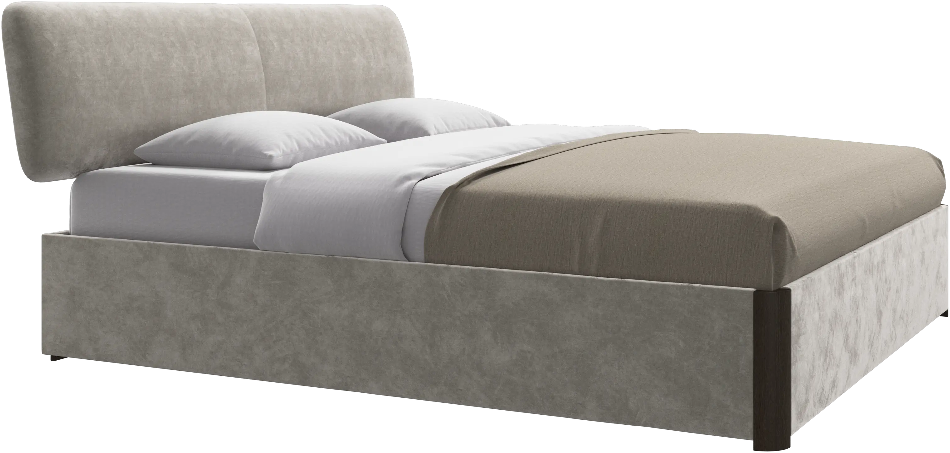 Element bed, bed-mounted headboard, with slats, excl. mattress