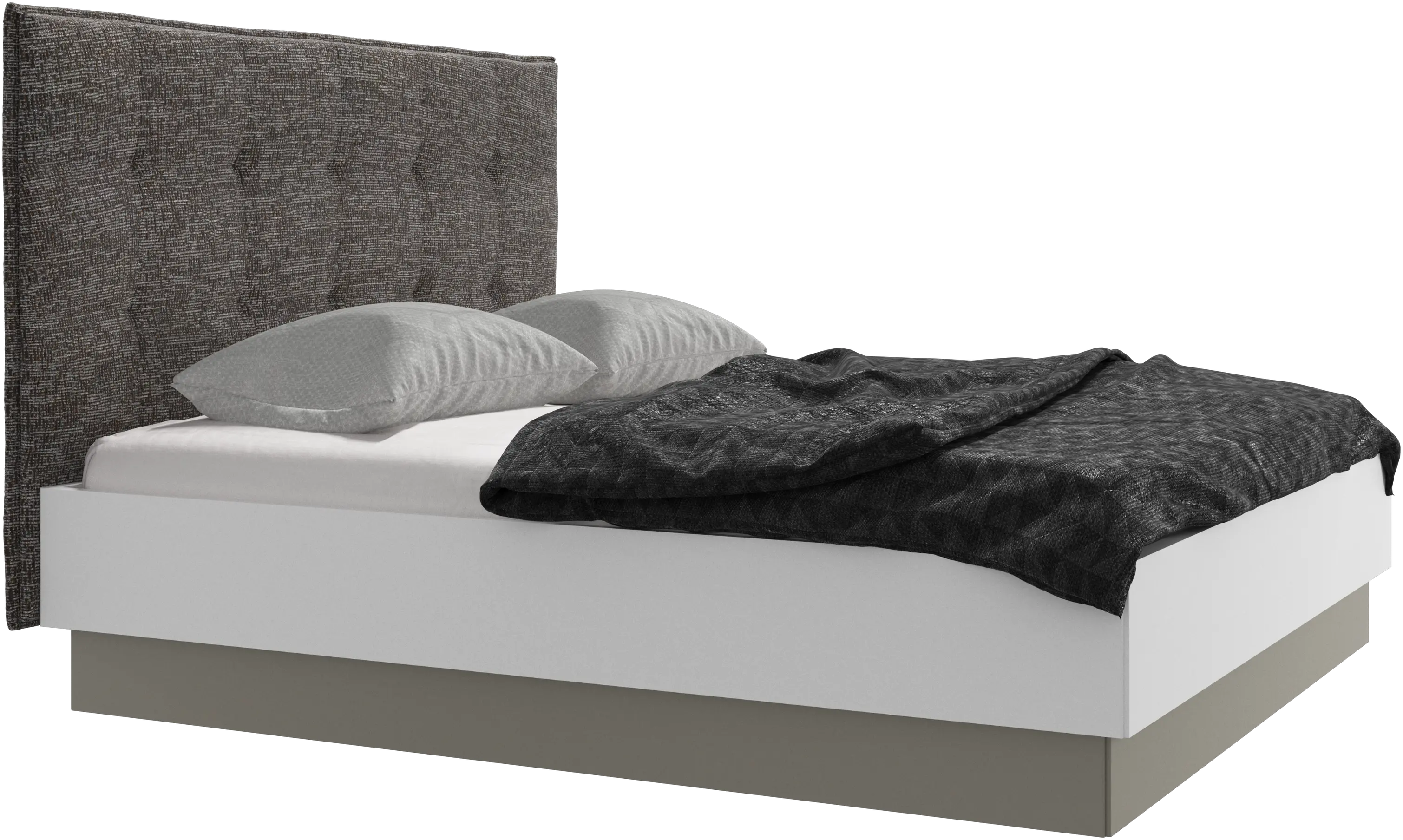 Lugano storage bed with lift-up frame and slats, excl. mattress
