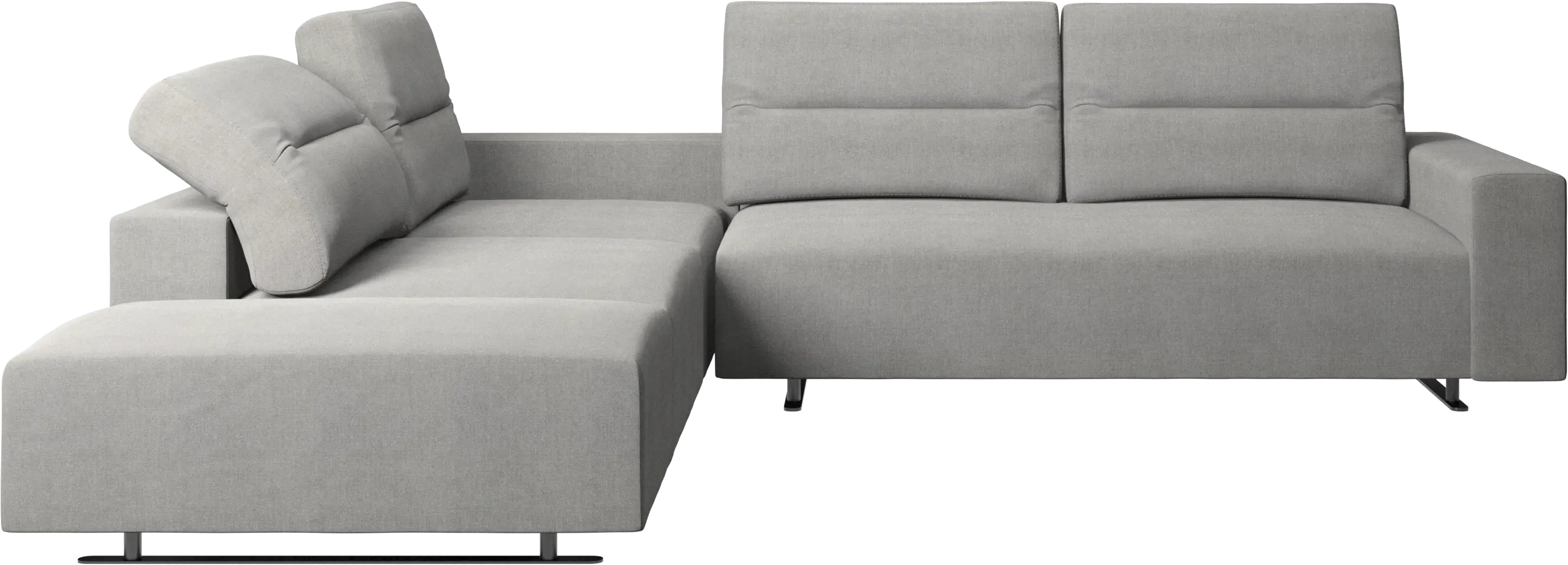 Hampton corner sofa with adjustable back and lounging unit