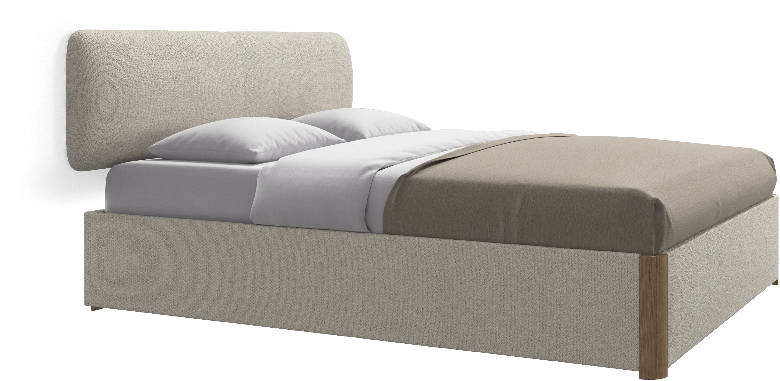 Element cama, cabecero montado en la pared, con láminas, excl. colchón