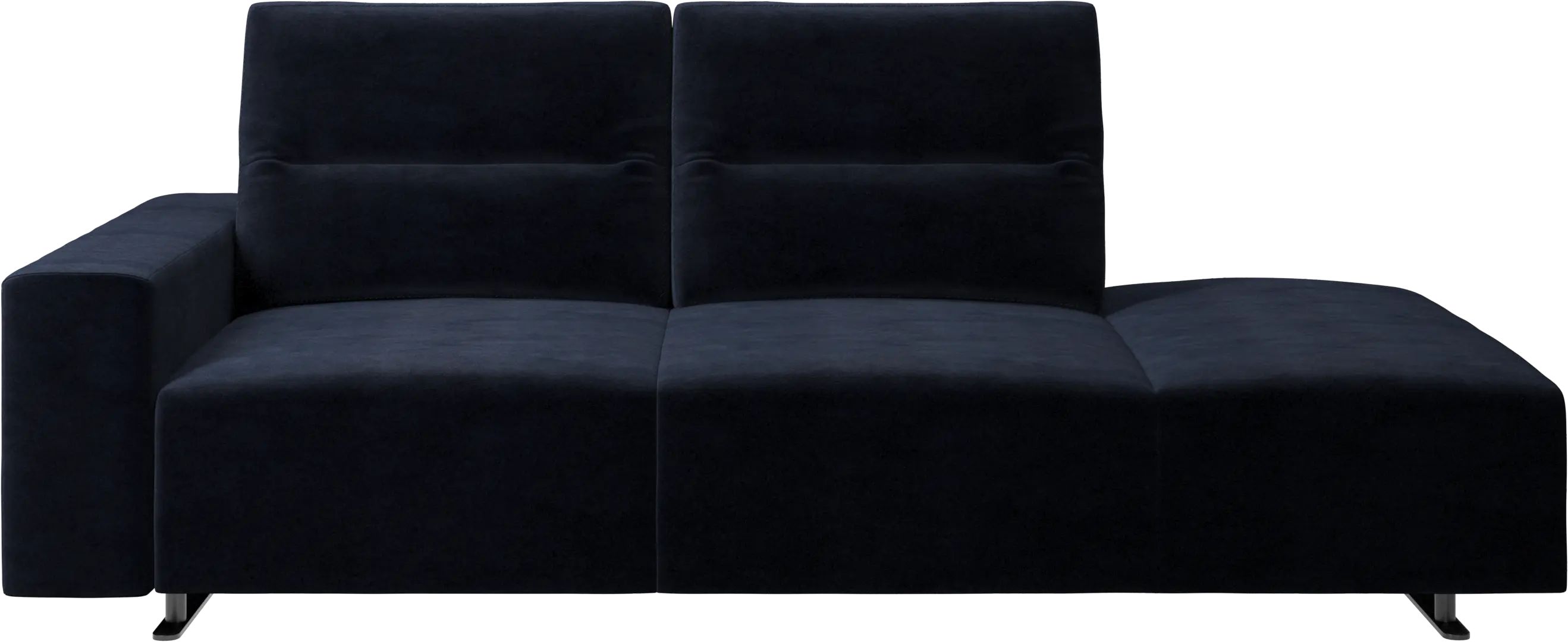 Canapé Hampton avec dossier ajustable et chaise longue, rangement et accoudoir côté gauche