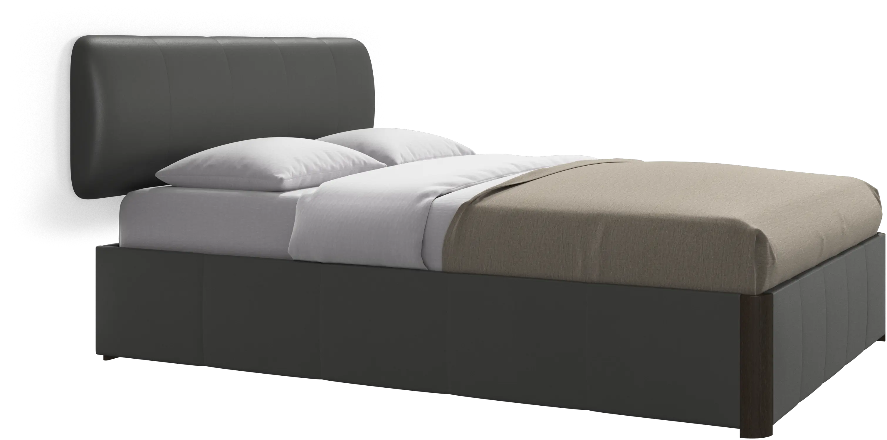 Element bed, wall-mounted headboard, with slats, excl. mattress