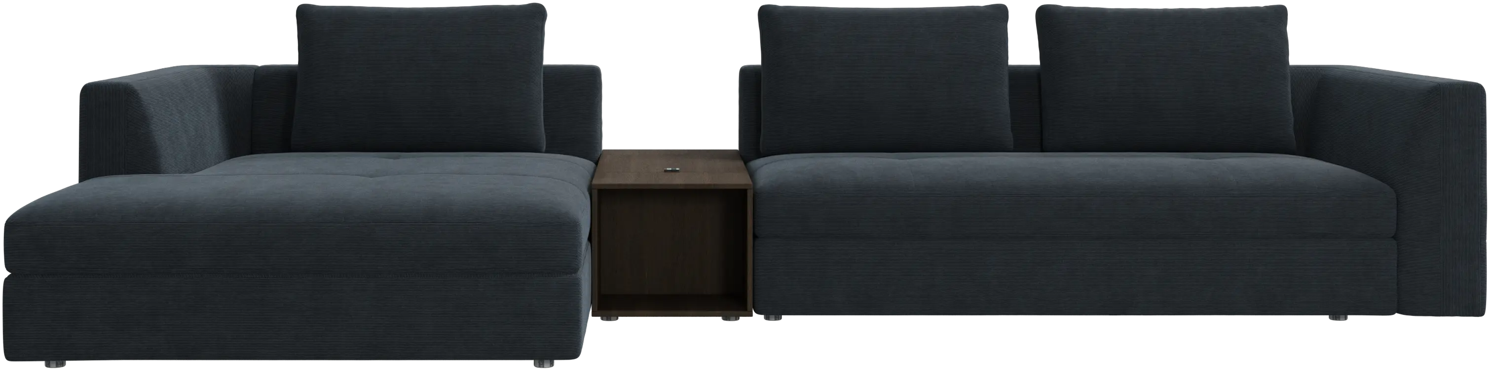 Bergamo chaise longue sofa with storage
