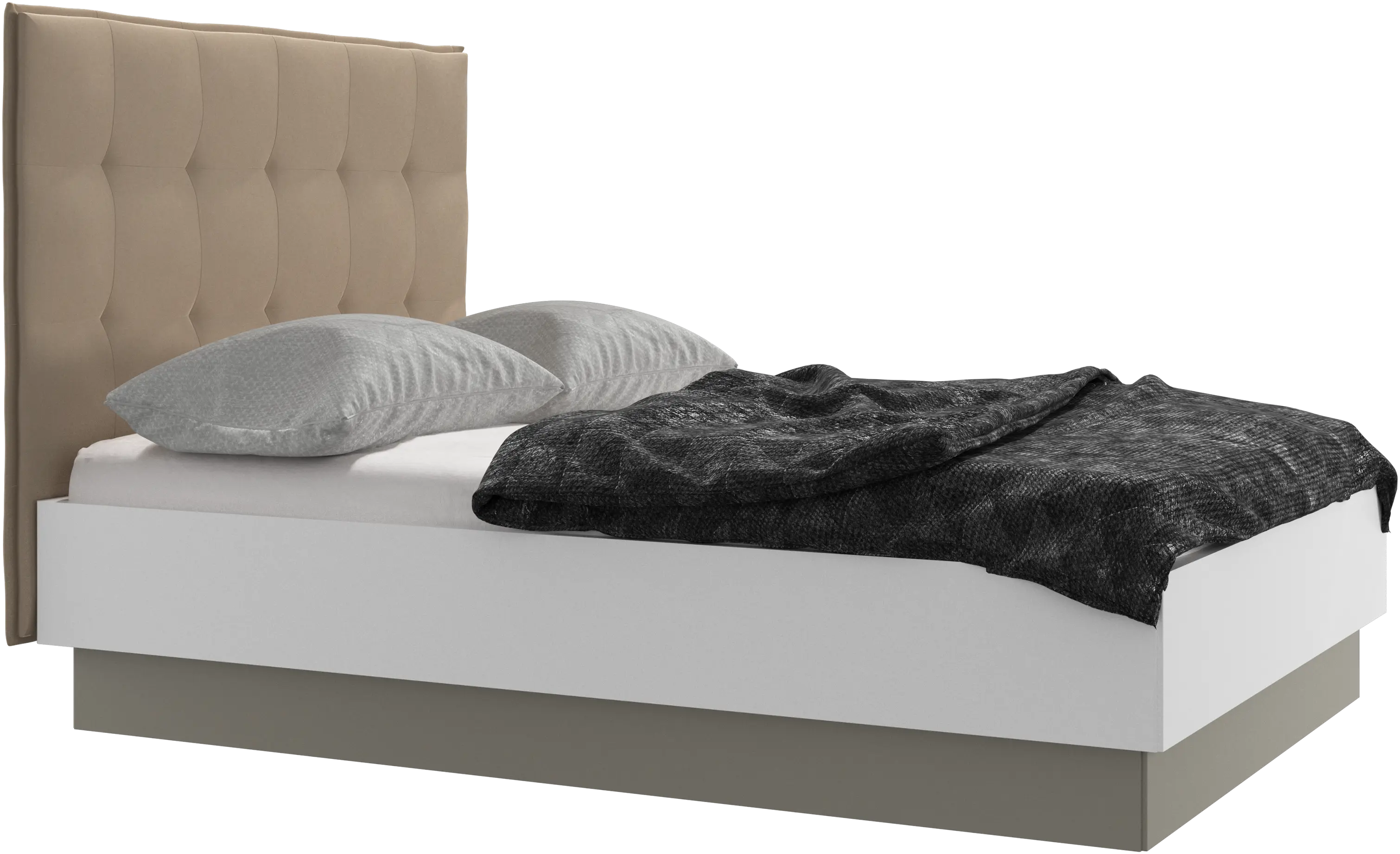 Cama con canapé Lugano, estructura elevable y tablado, no incluye colchón
