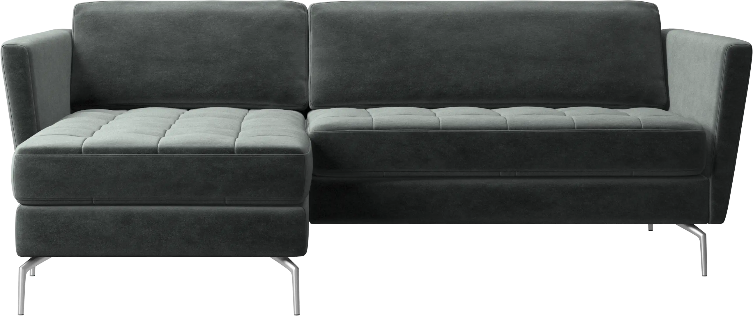 Osaka sofa with resting unit, tufted seat