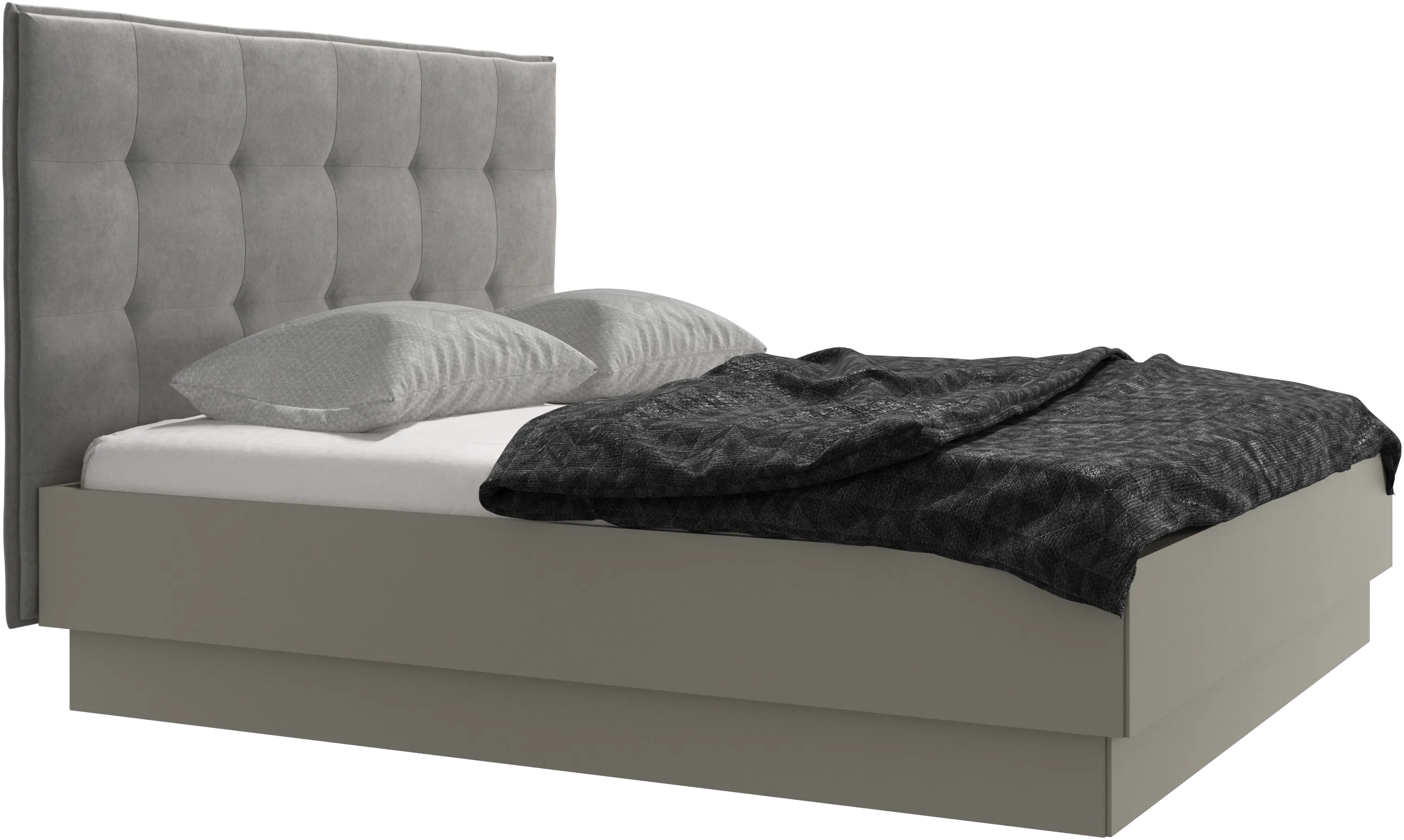 Lugano storage bed with lift-up frame and slats, excl. mattress