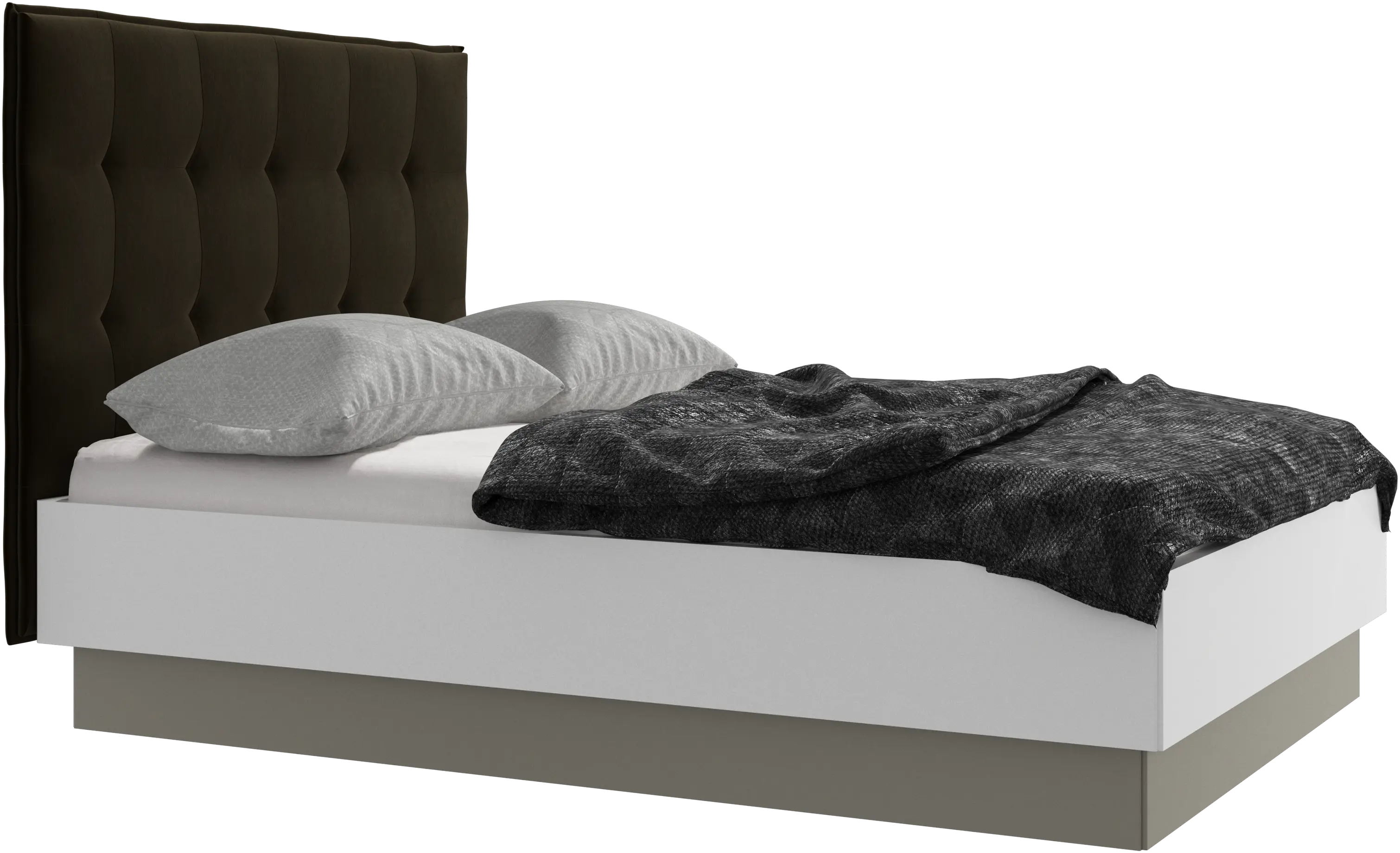 Lugano storage bed with lift-up frame and slats, excl. mattress