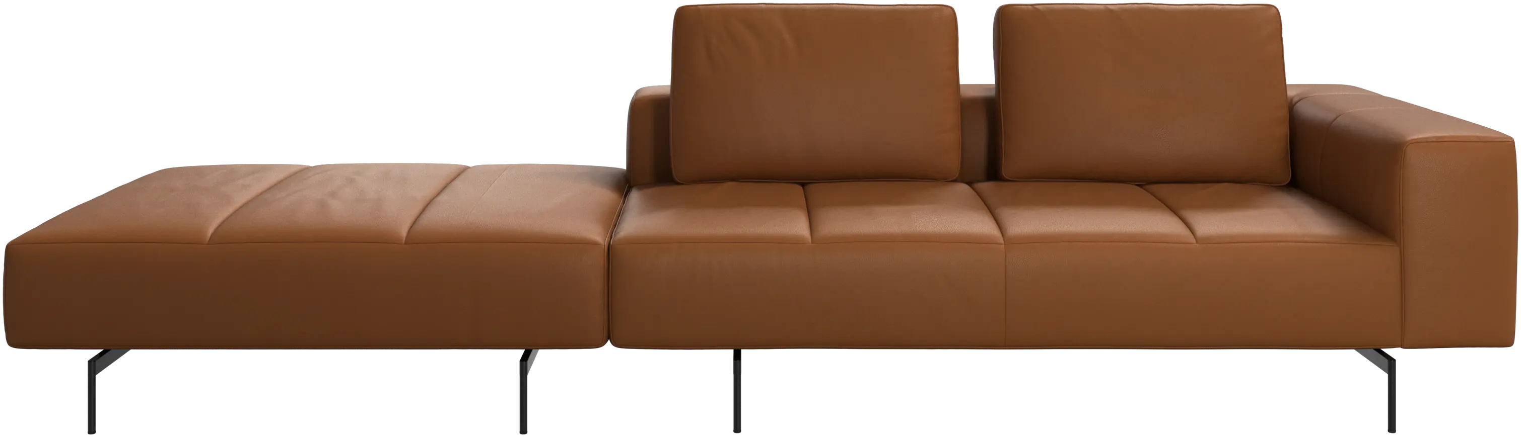 Amsterdam Sofa mit Pouf auf der linken Seite