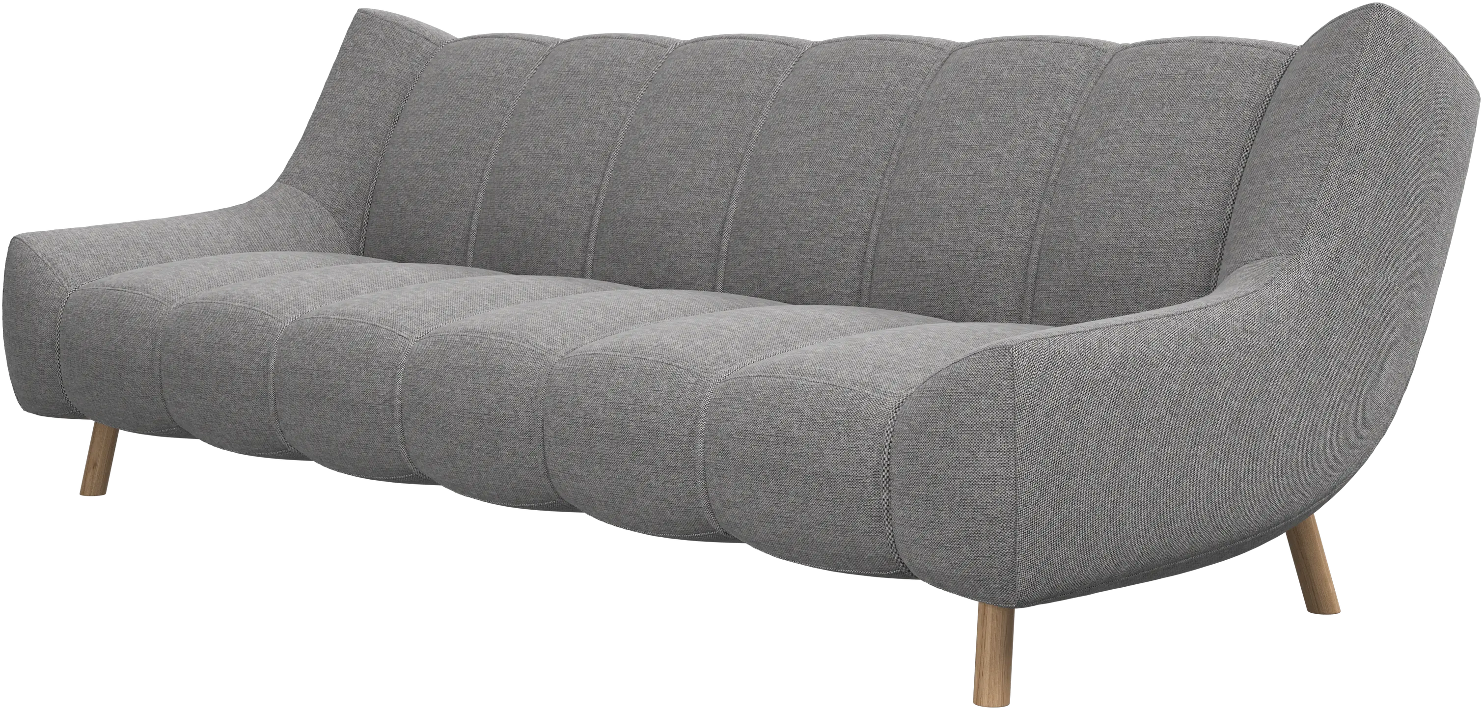 Nawabari 3 seater sofa, wooden leg
