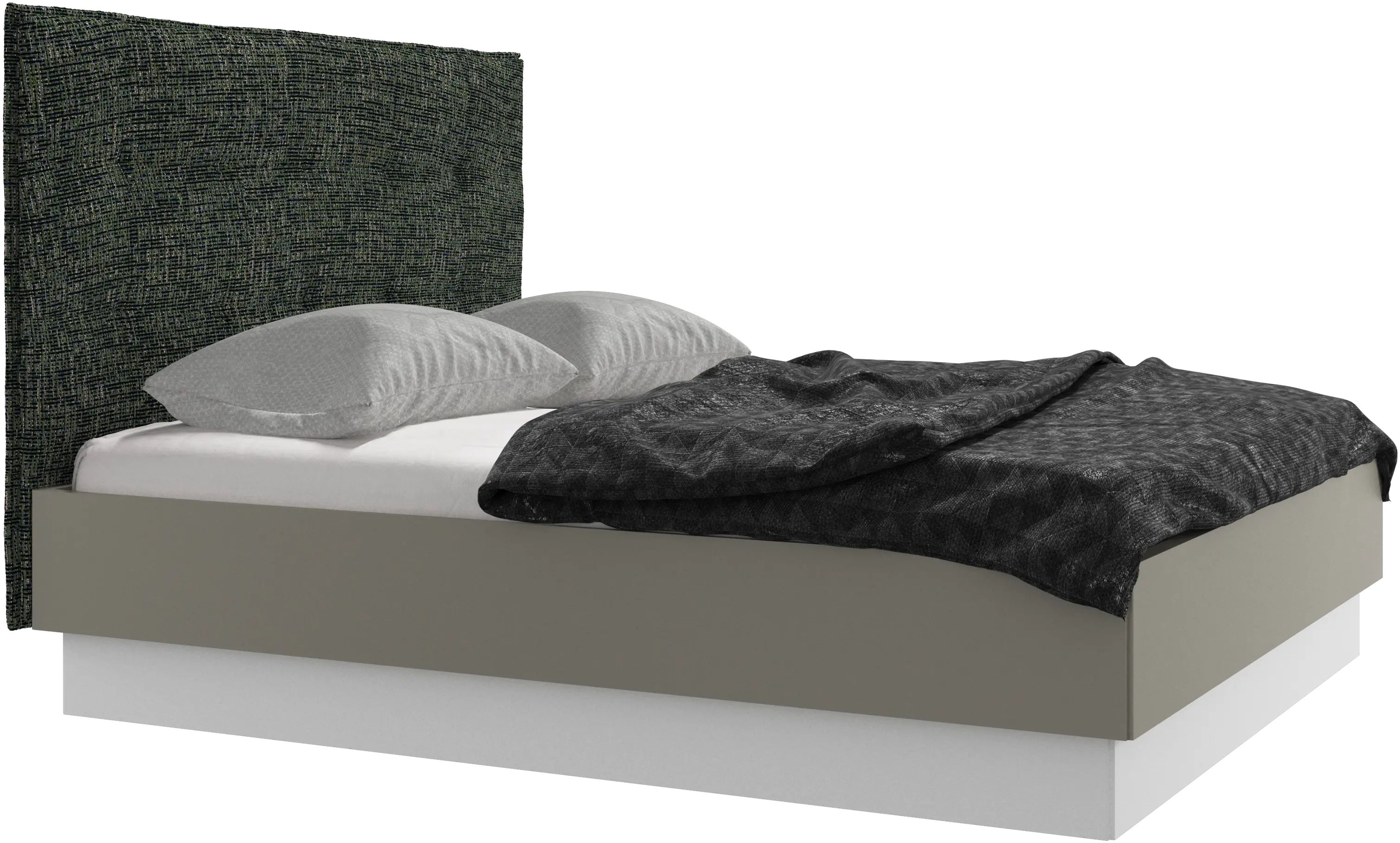 Lugano storage bed with lift-up frame and slats, excl. mattress