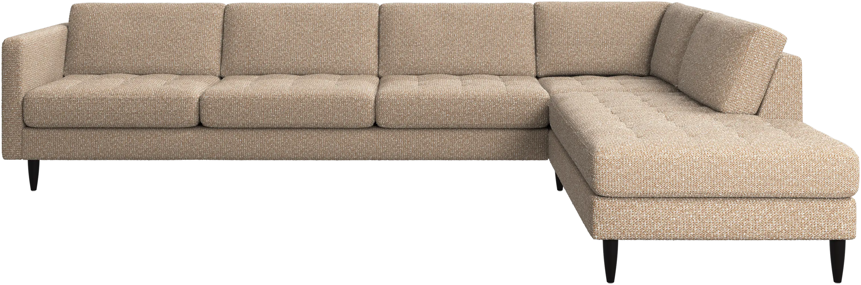 Osaka corner sofa with lounging unit, tufted seat