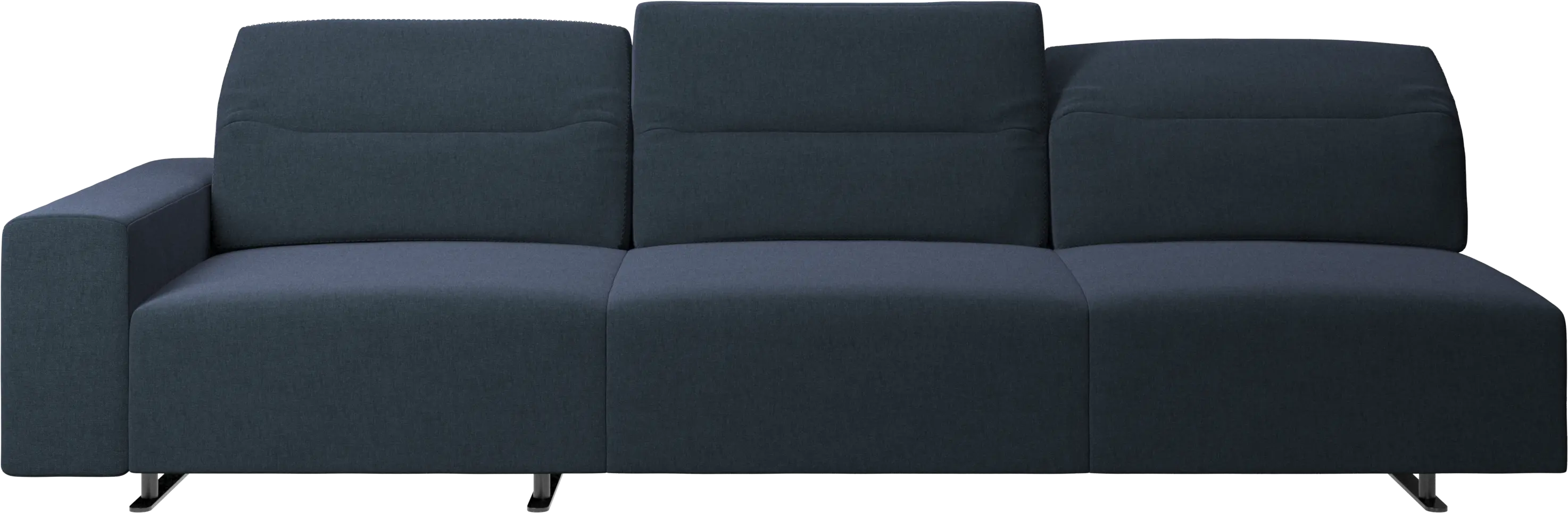 Hampton sofa with adjustable back and storage on the left side