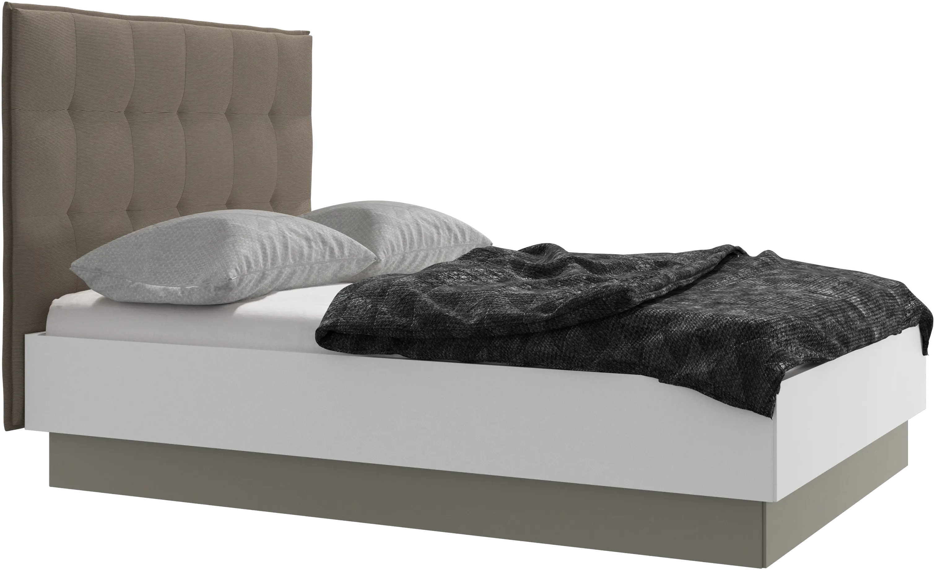 Cama con canapé Lugano, estructura elevable y tablado, no incluye colchón
