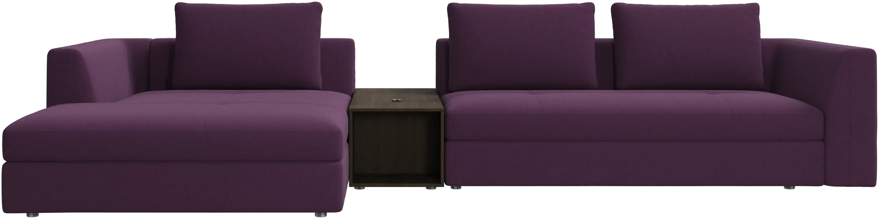 Bergamo chaise longue sofa with storage
