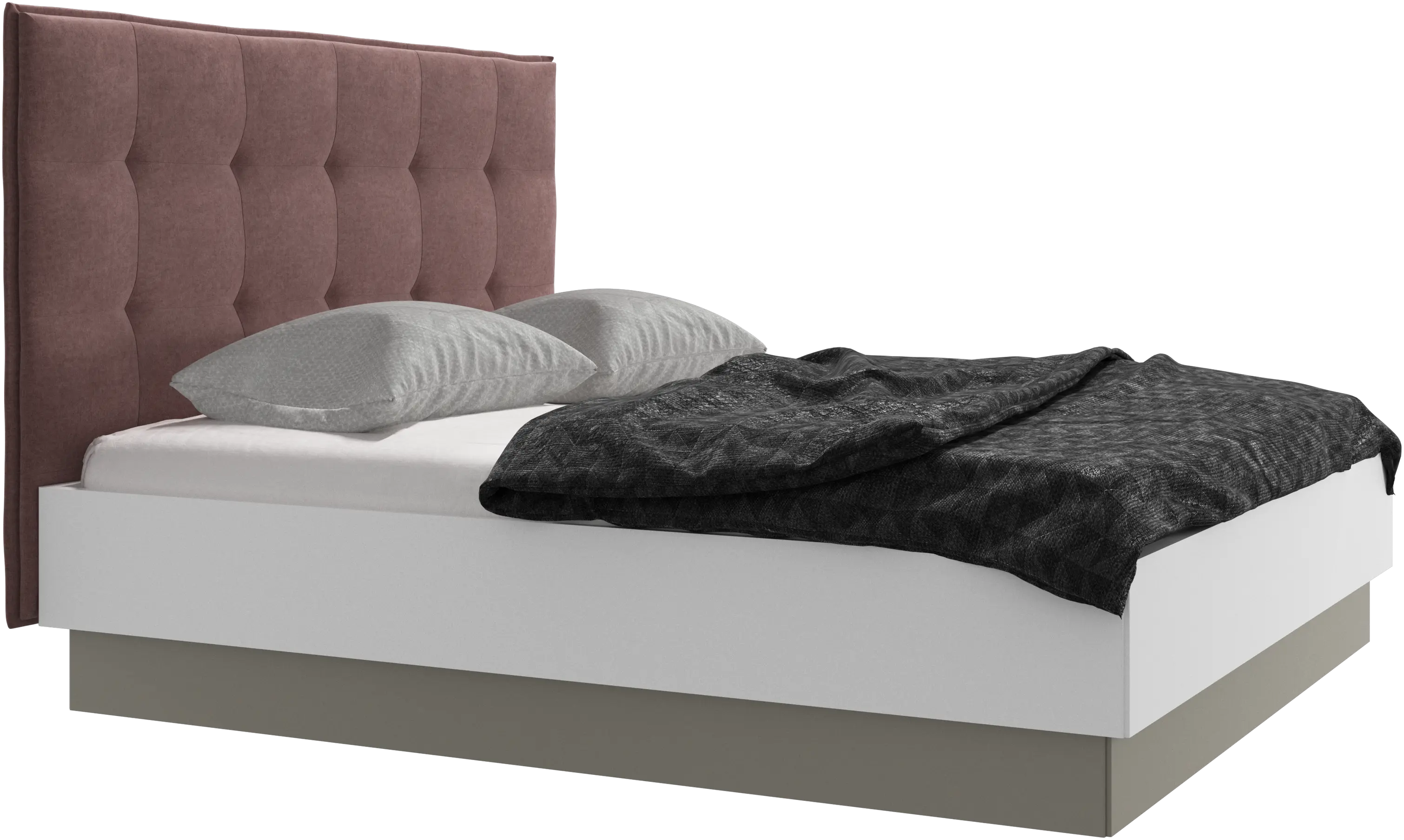 Lugano Bett mit Lattenrost und Staufach unter hochklappbarer Liegefläche, Matratze gegen Aufpreis