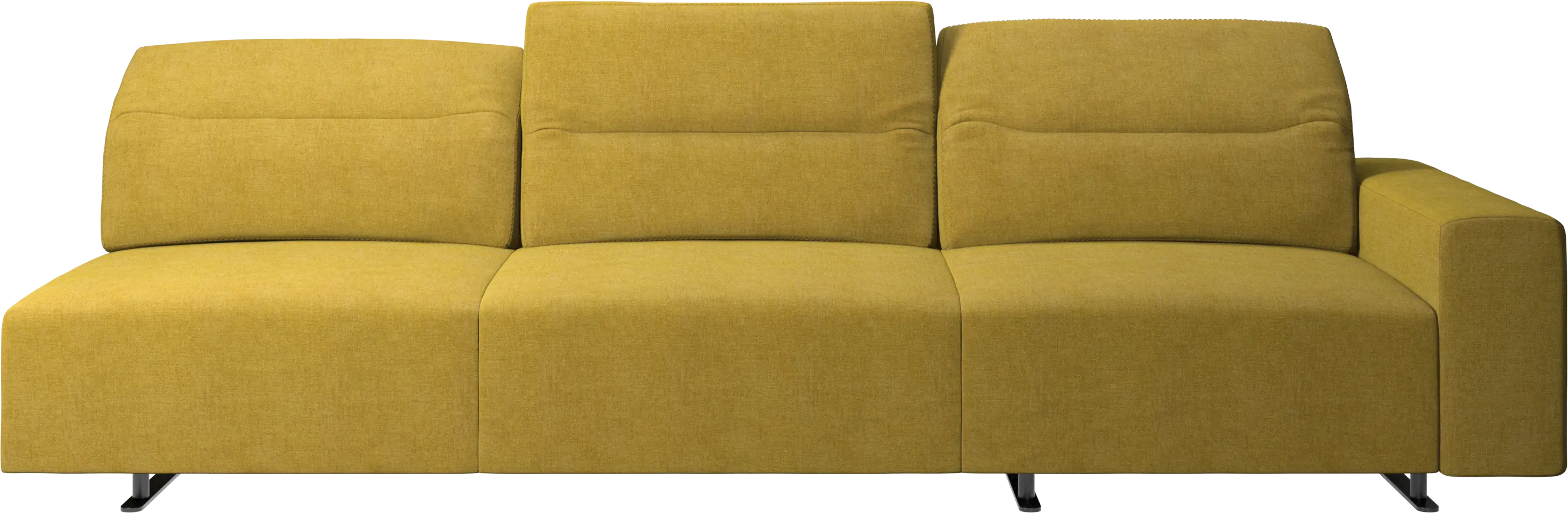 Hampton sofa with adjustable back and storage on the right side