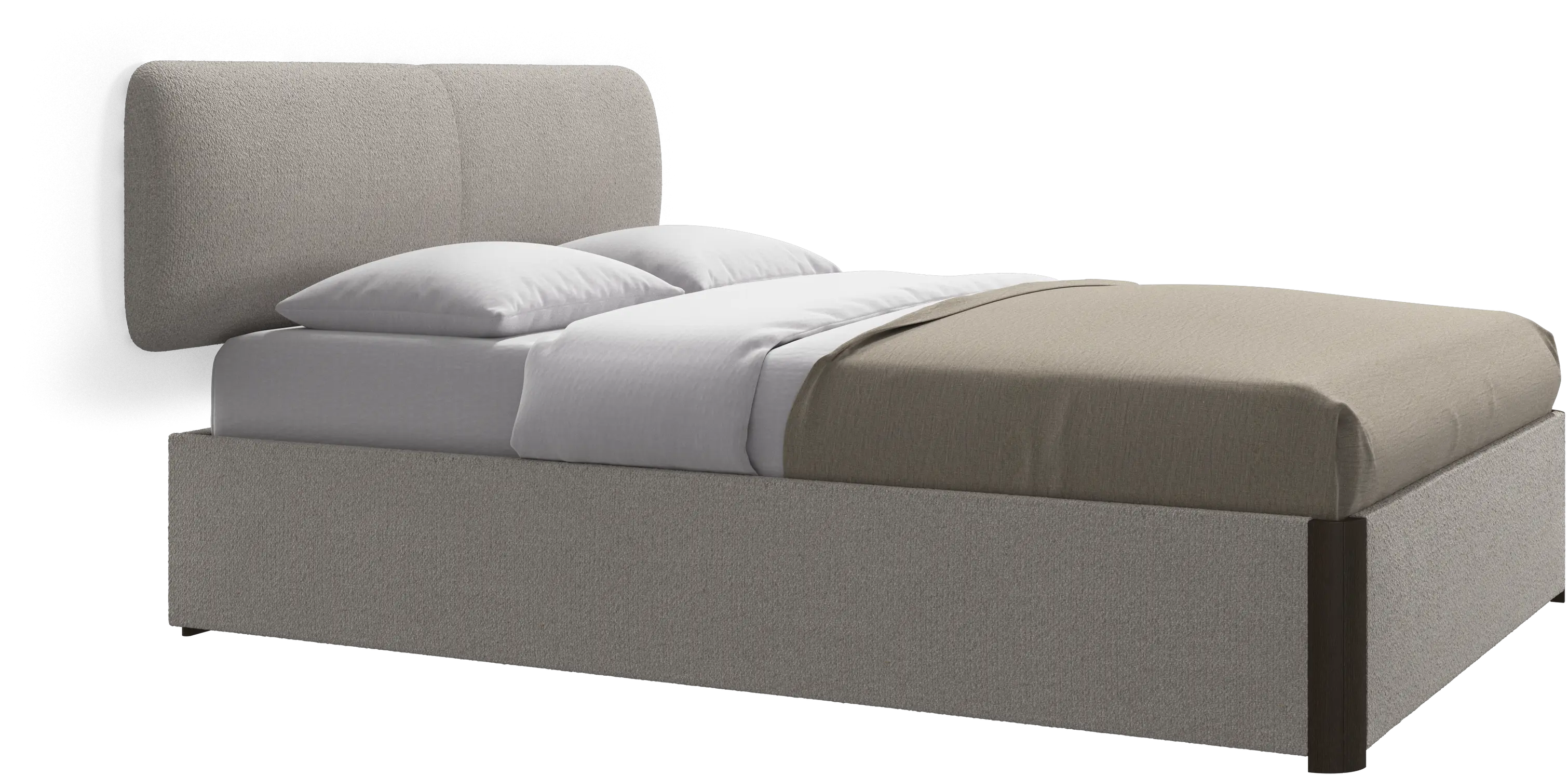 Element bed, wall-mounted headboard, with slats, excl. mattress