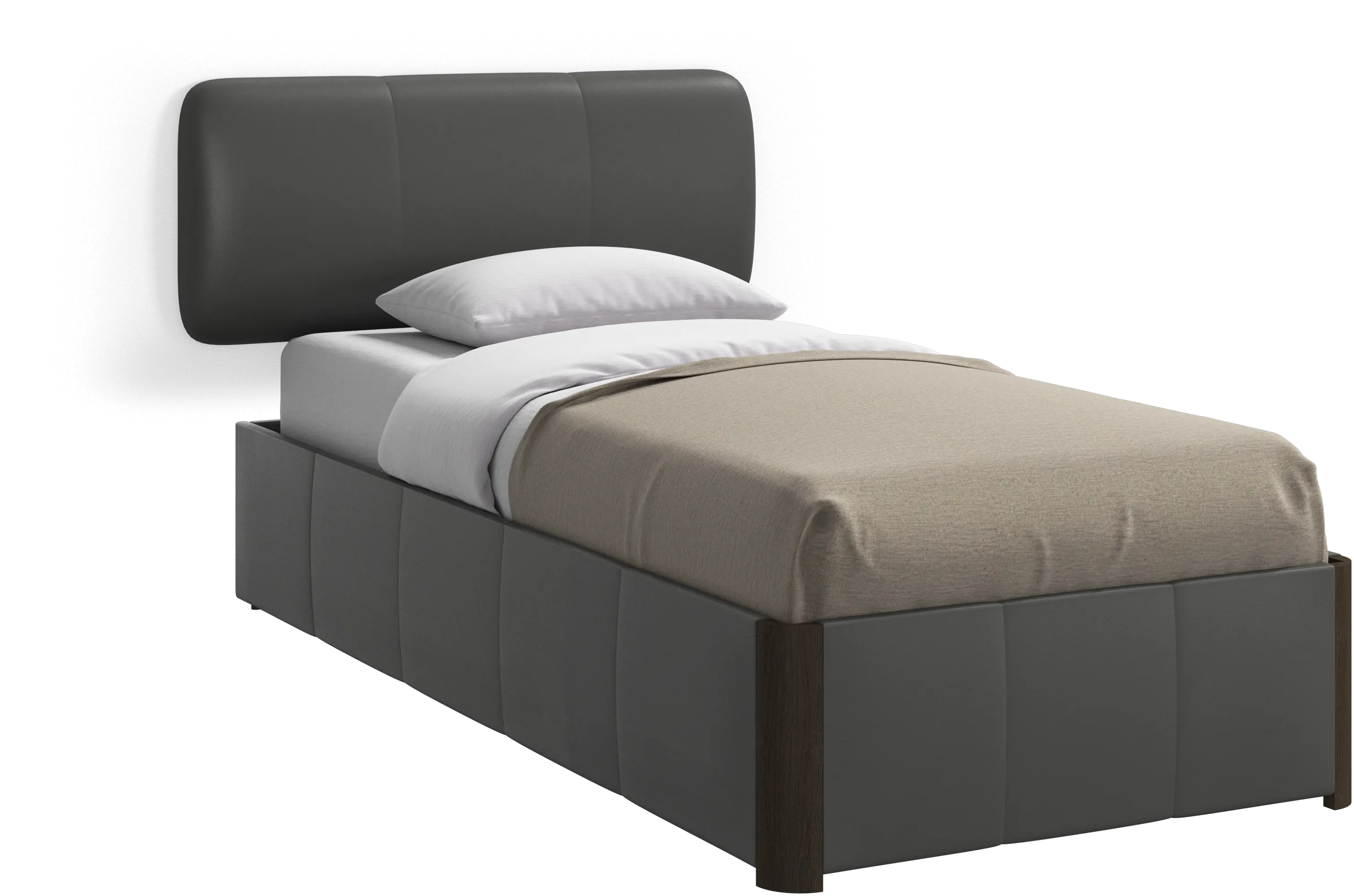 Element bed, wall-mounted headboard, with slats, excl. mattress
