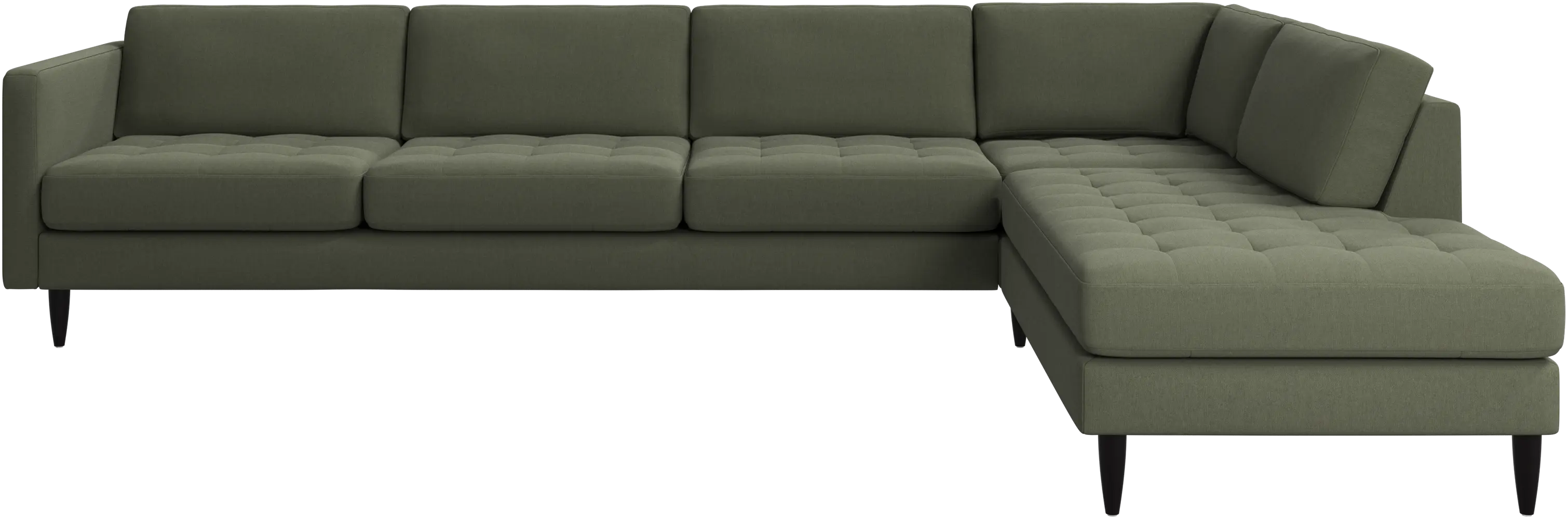 Osaka corner sofa with lounging unit, tufted seat