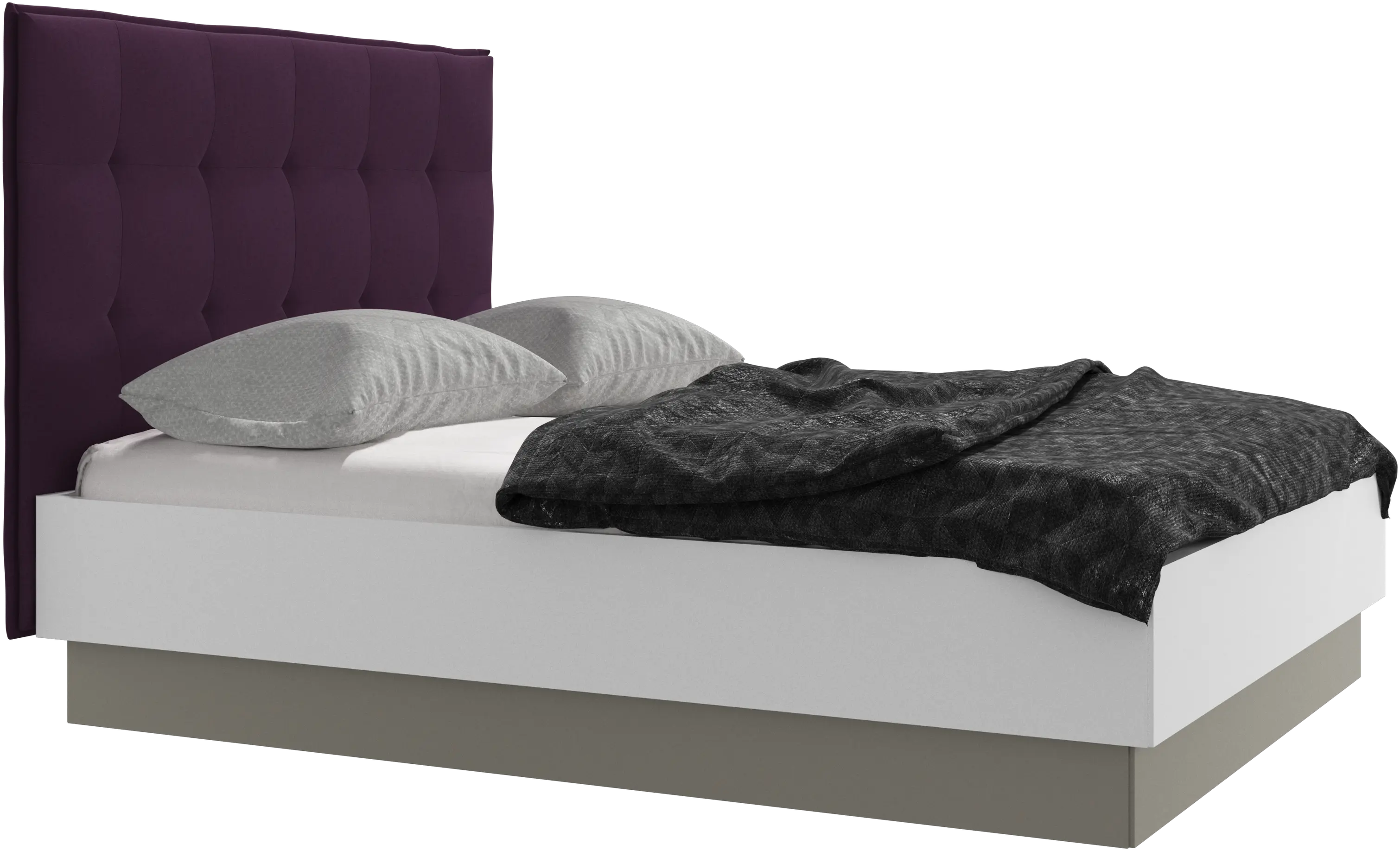Lugano storage bed with lift-up frame and slats, excl. mattress