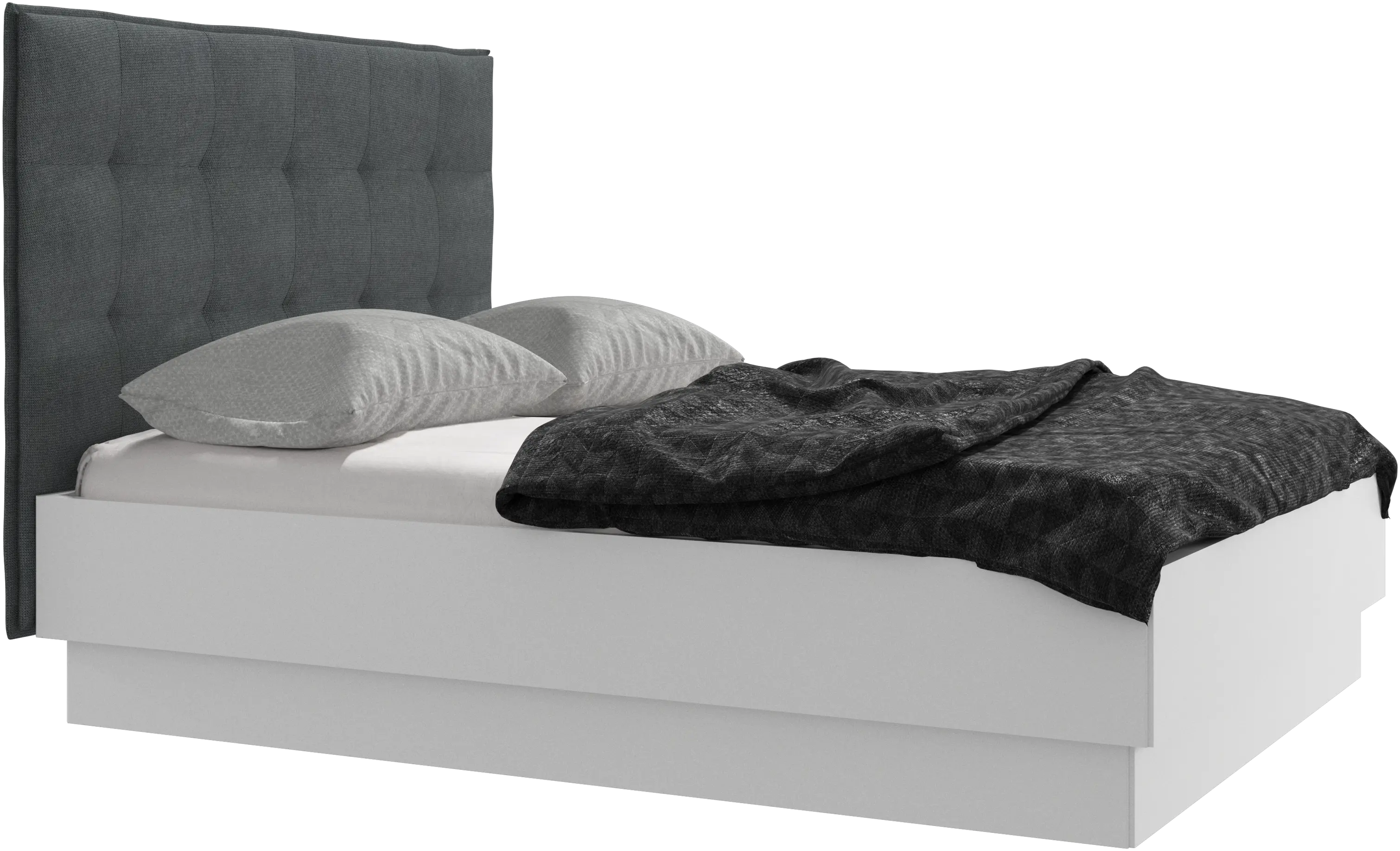 Lugano storage bed with lift-up frame and slats, excl. mattress