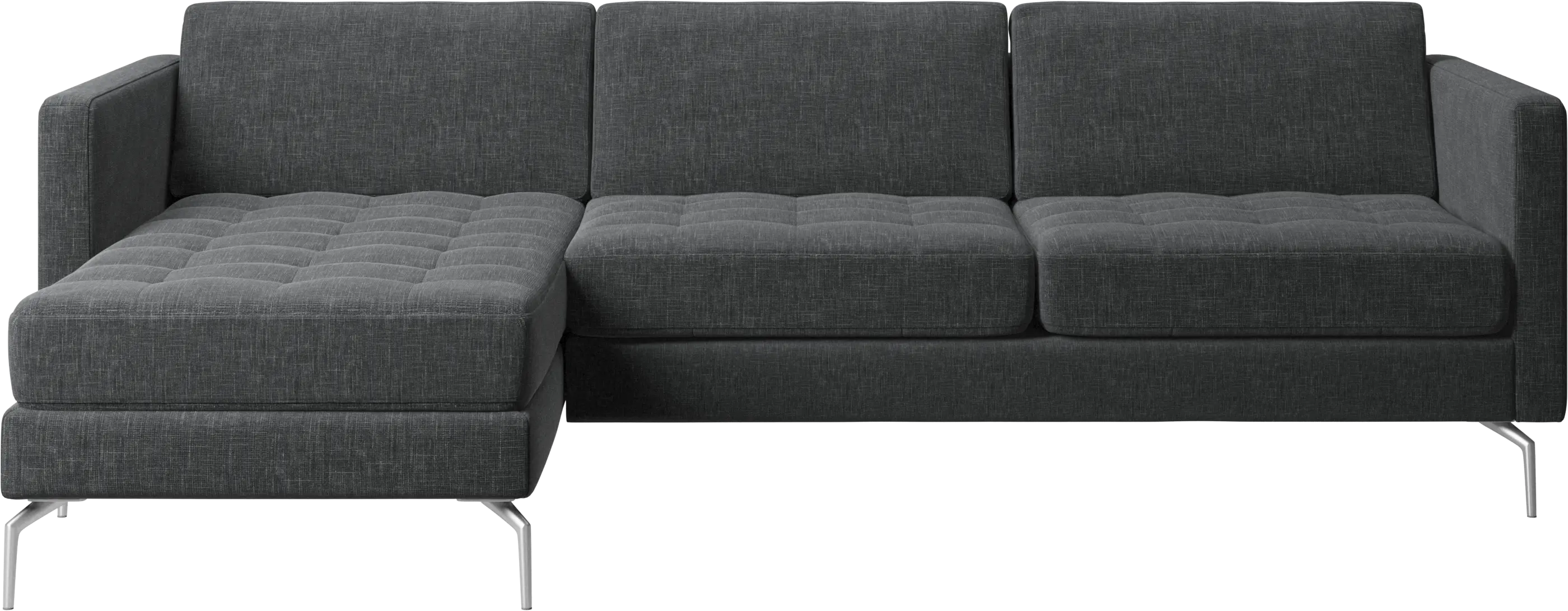 Canapé Osaka avec chaise longue, assise capitonnée