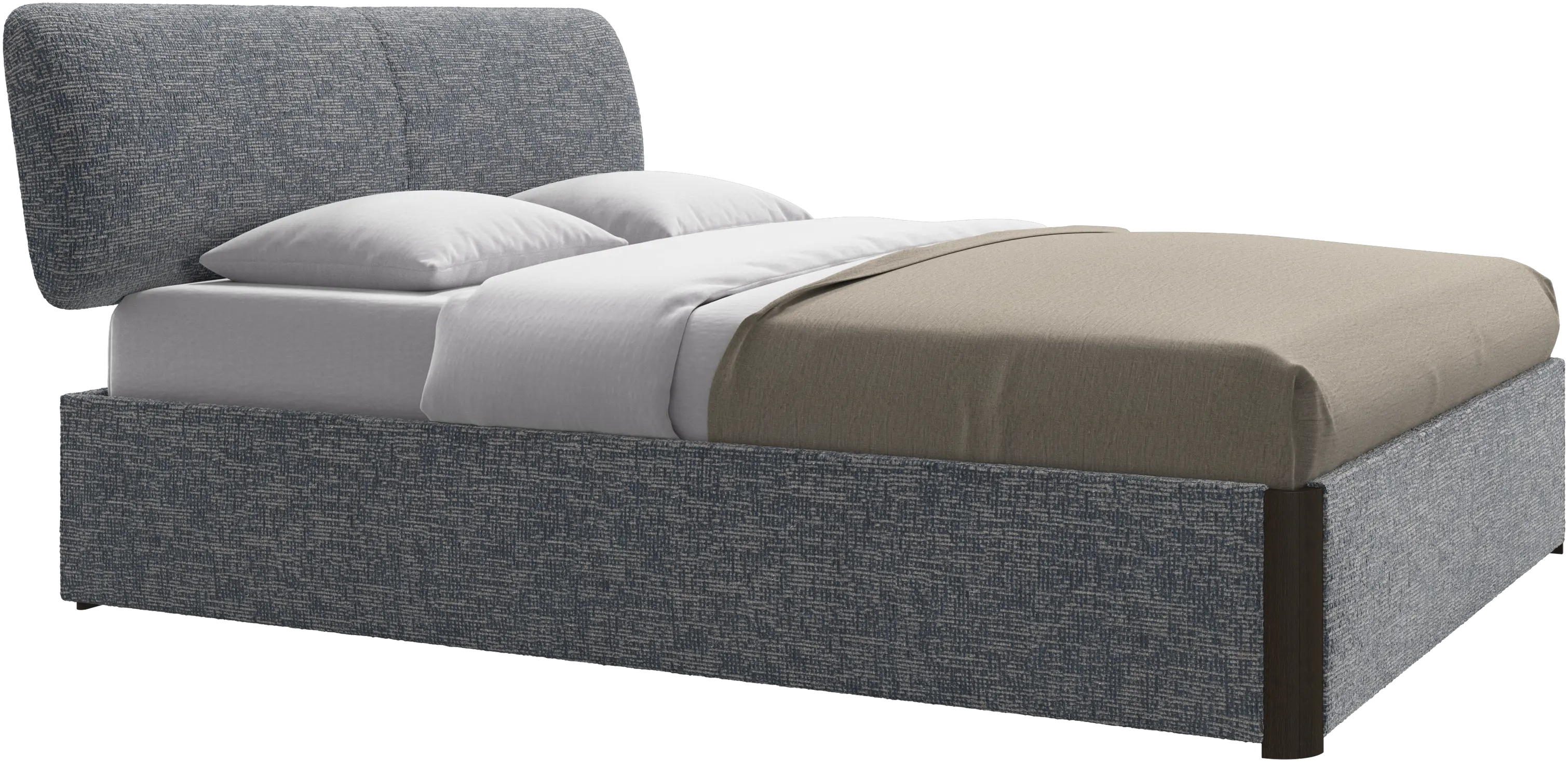 Element bed, bed-mounted headboard, with slats and storage solution, excl. mattress