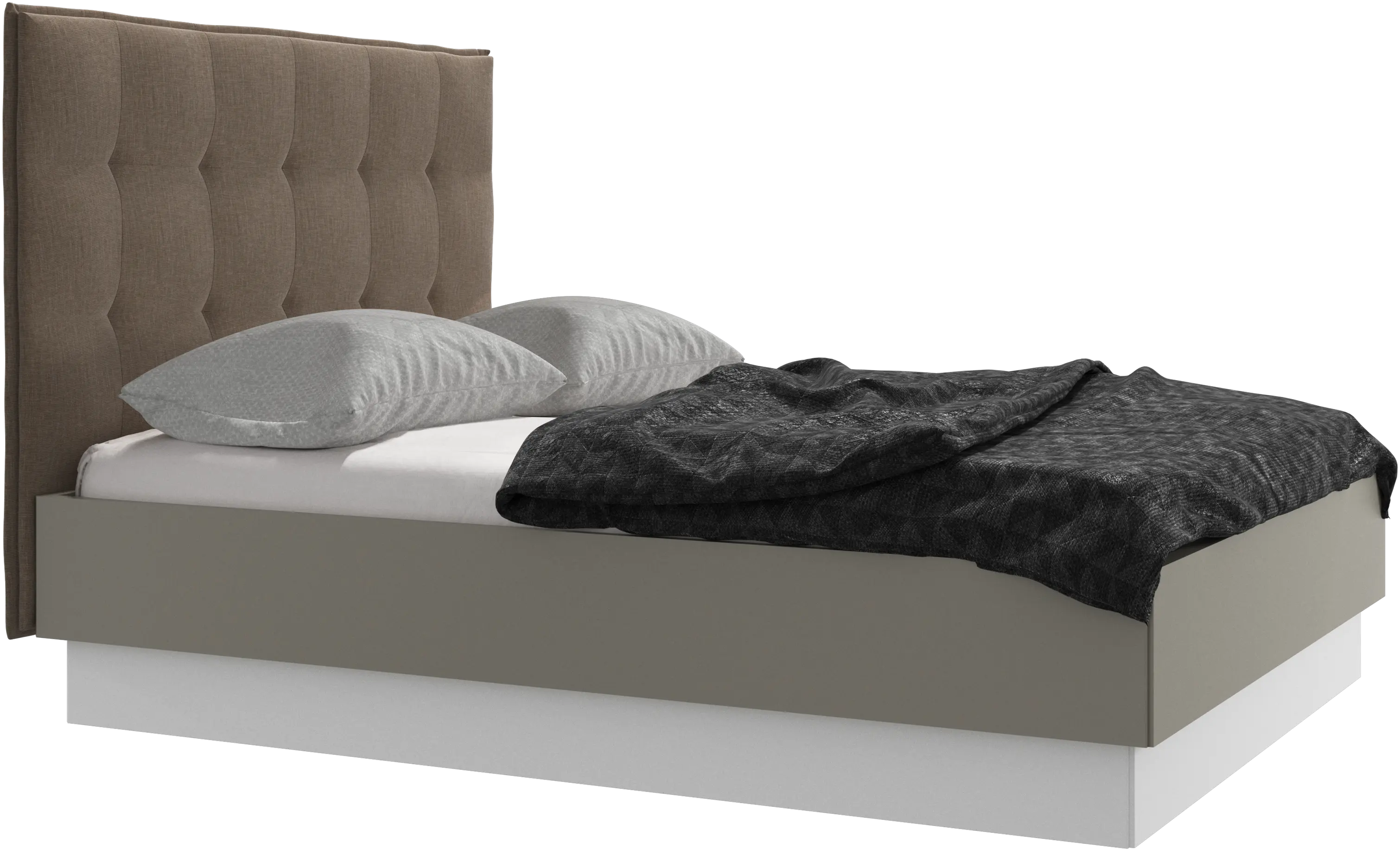 Lugano storage bed with lift-up frame and slats, excl. mattress