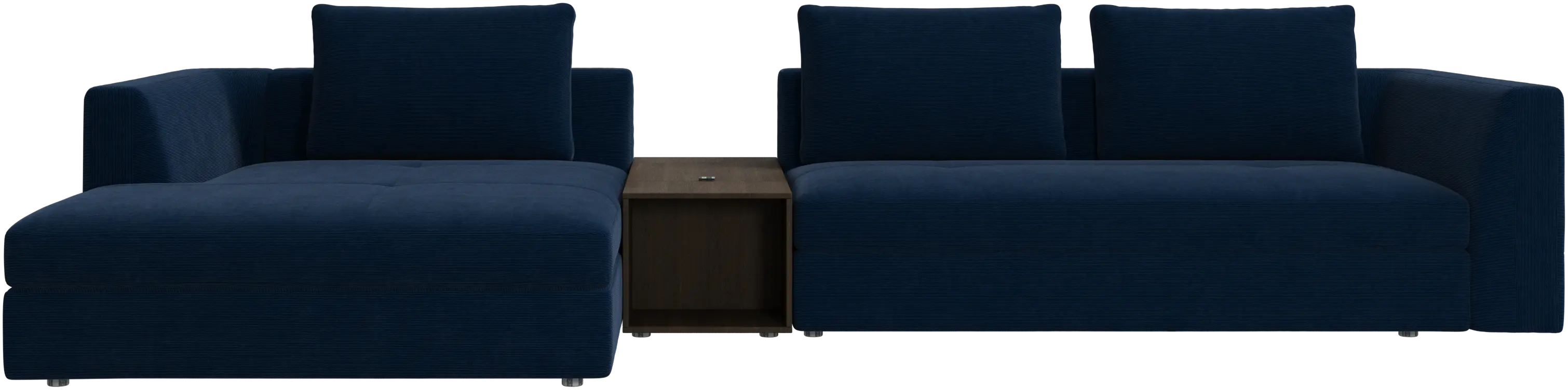 Bergamo chaise longue sofa with storage