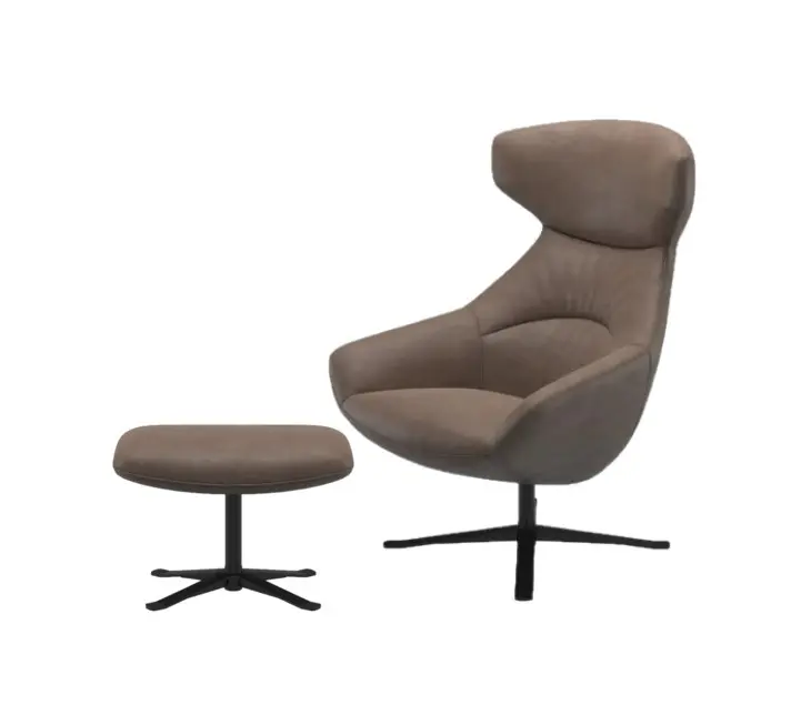 Armchairs Fauteuil Porto inclinable et pivotant + pouf à -30%