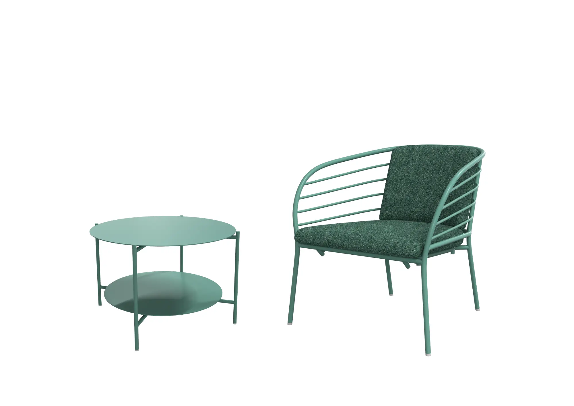 Outdoor Cancún コーヒーテーブル&Cancún lounge chair with cushion
