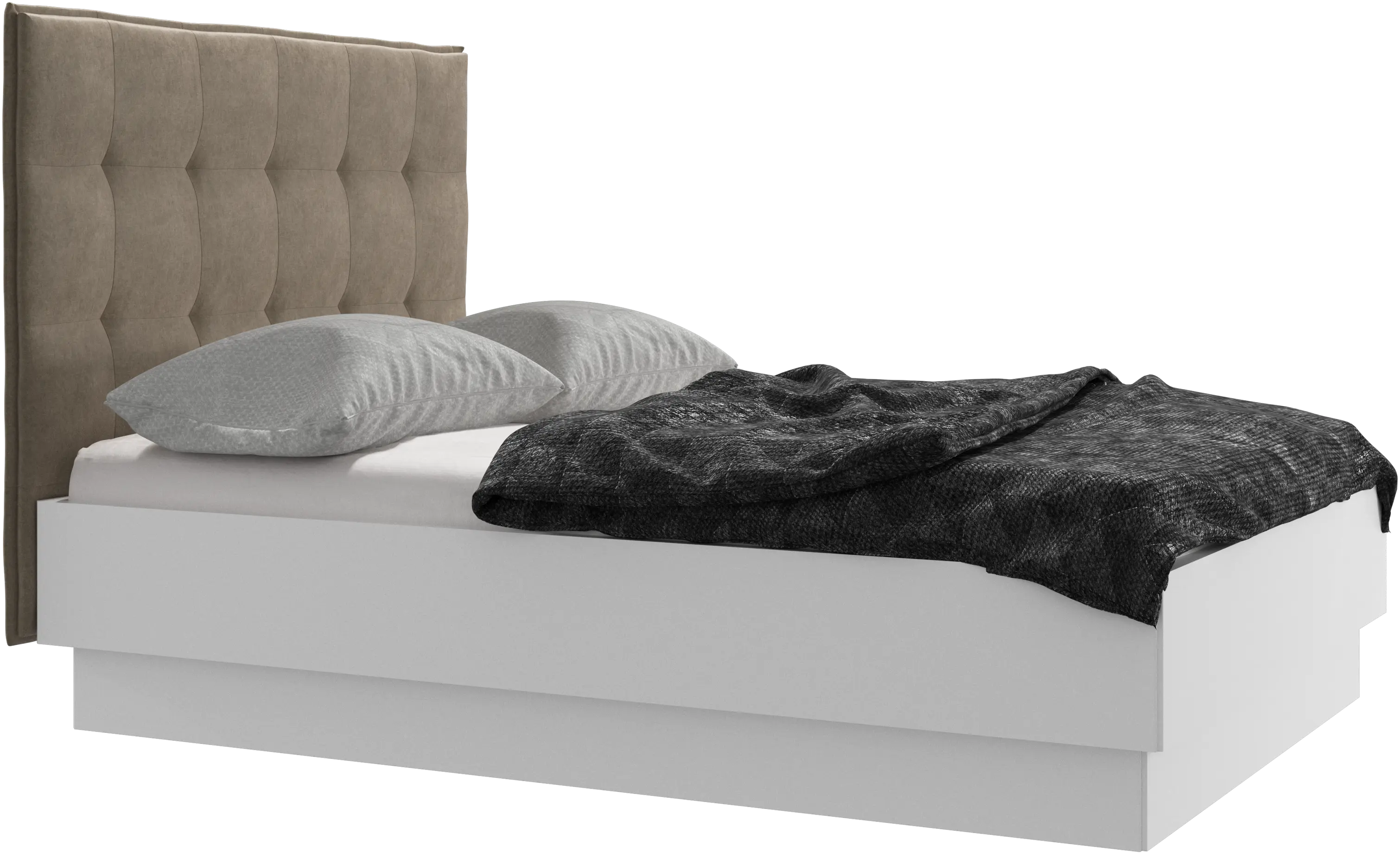 Lugano storage bed with lift-up frame and slats, excl. mattress