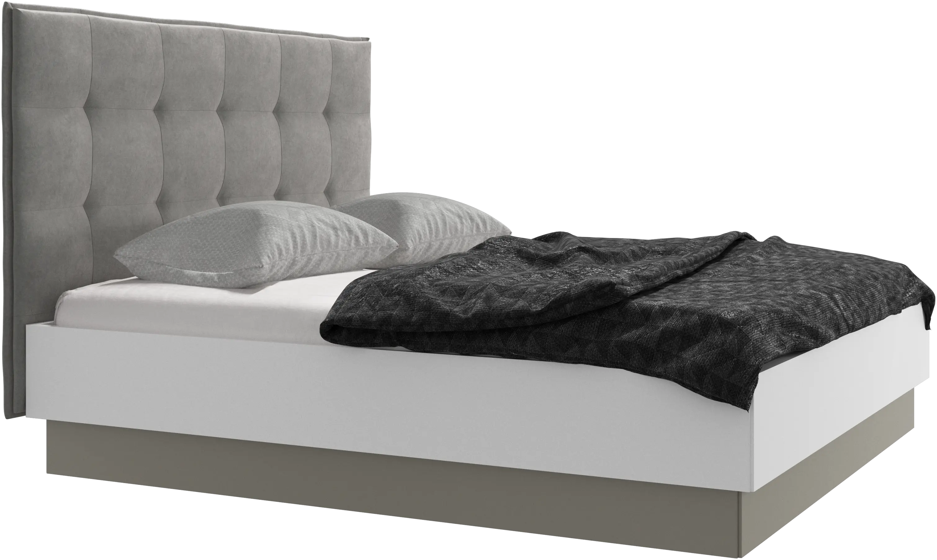 Lugano storage bed with lift-up frame and slats, excl. mattress