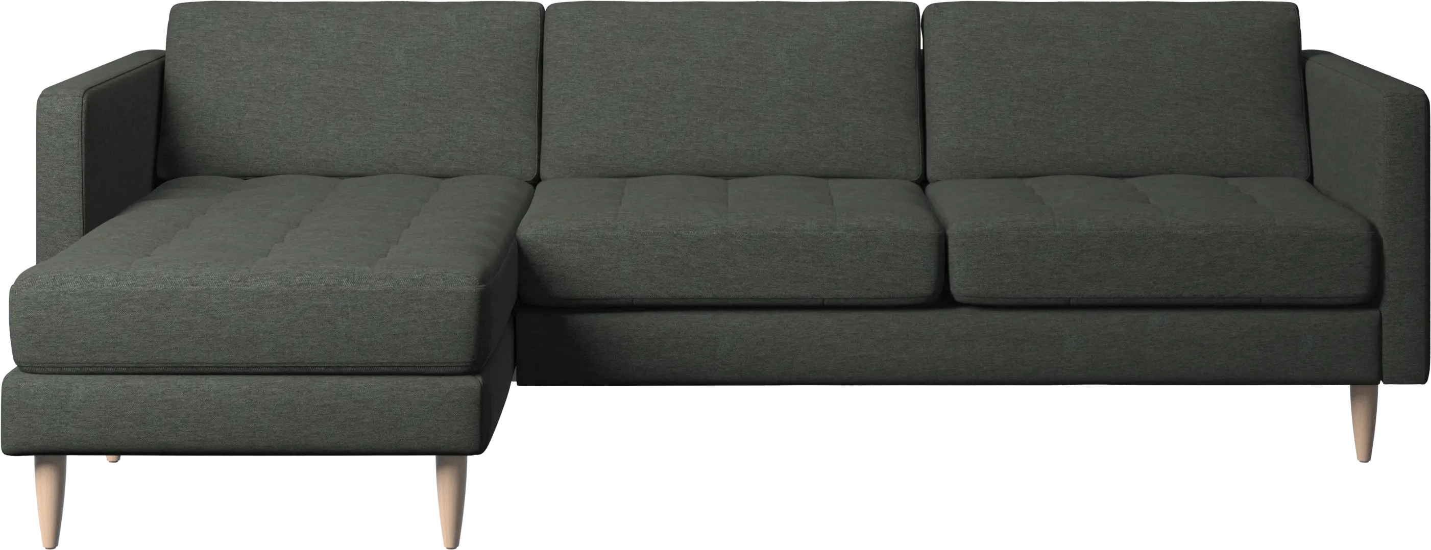 Osaka sofa with resting unit, tufted seat