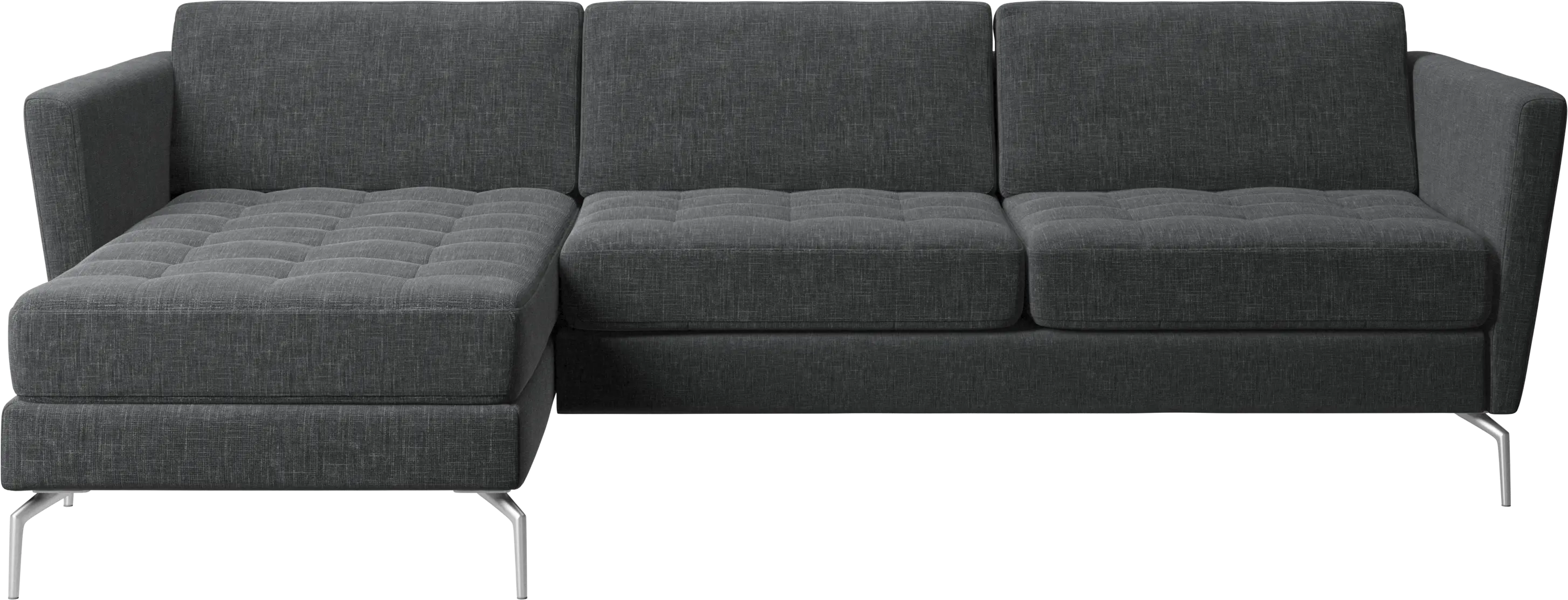 Osaka sofa with resting unit, tufted seat