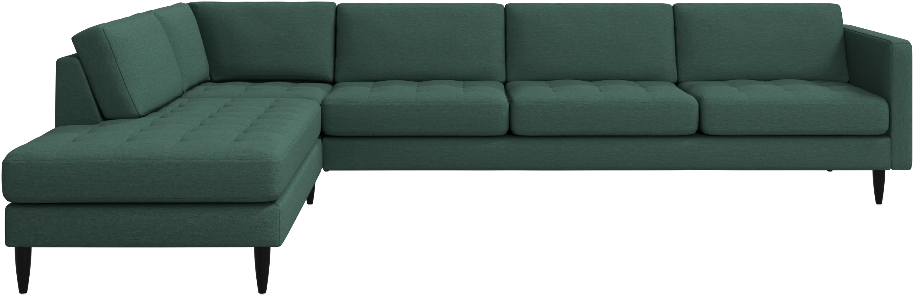 Osaka corner sofa with lounging unit, tufted seat