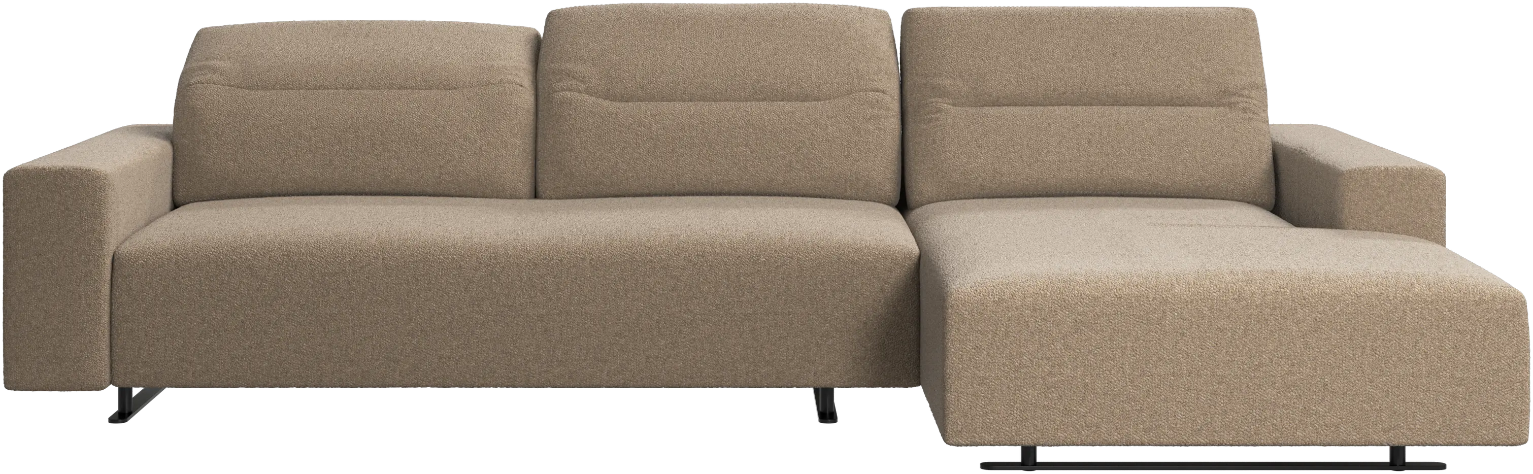 Hampton sofa with adjustable back, resting unit and storage both sides
