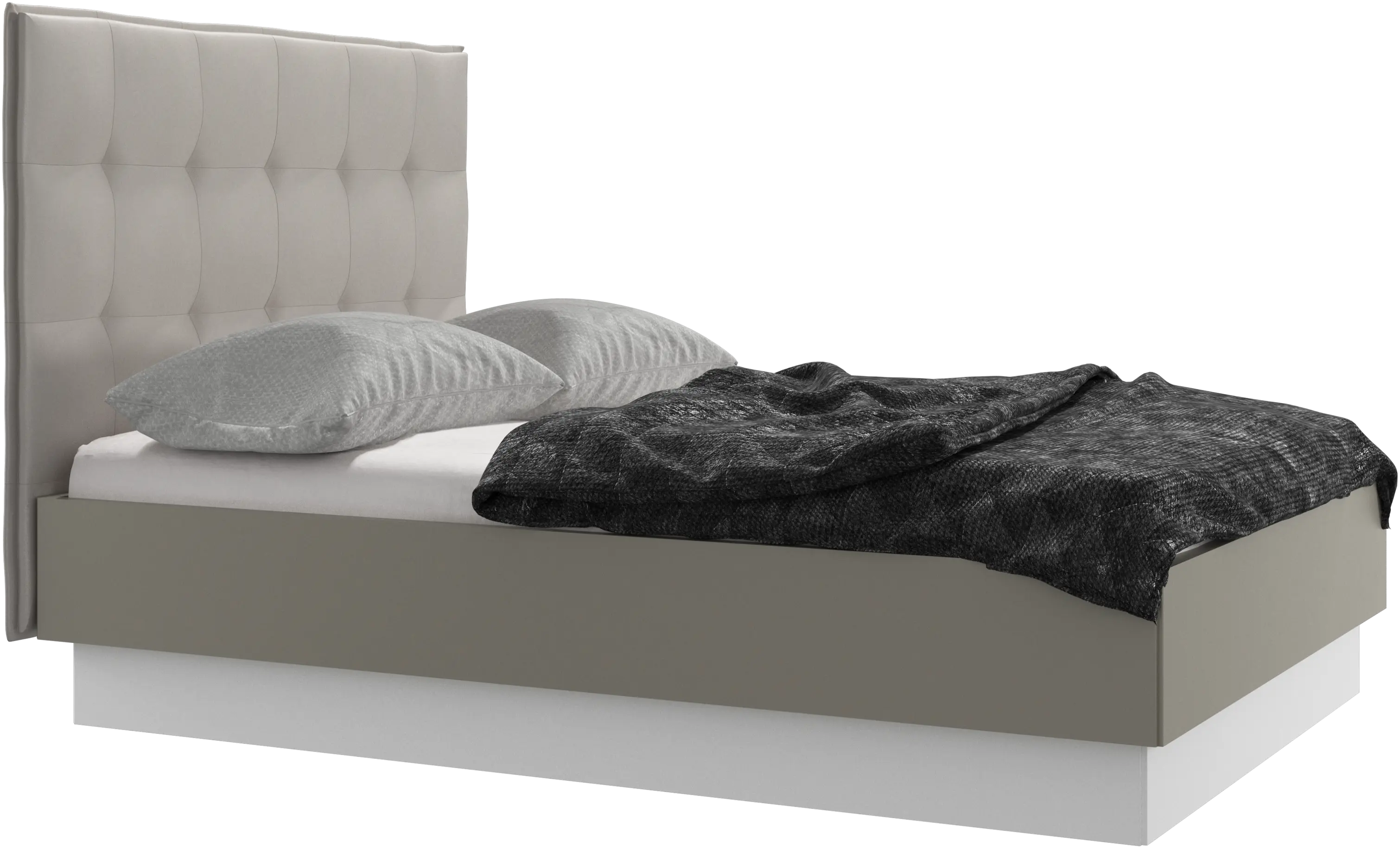 Lugano storage bed with lift-up frame and slats, excl. mattress