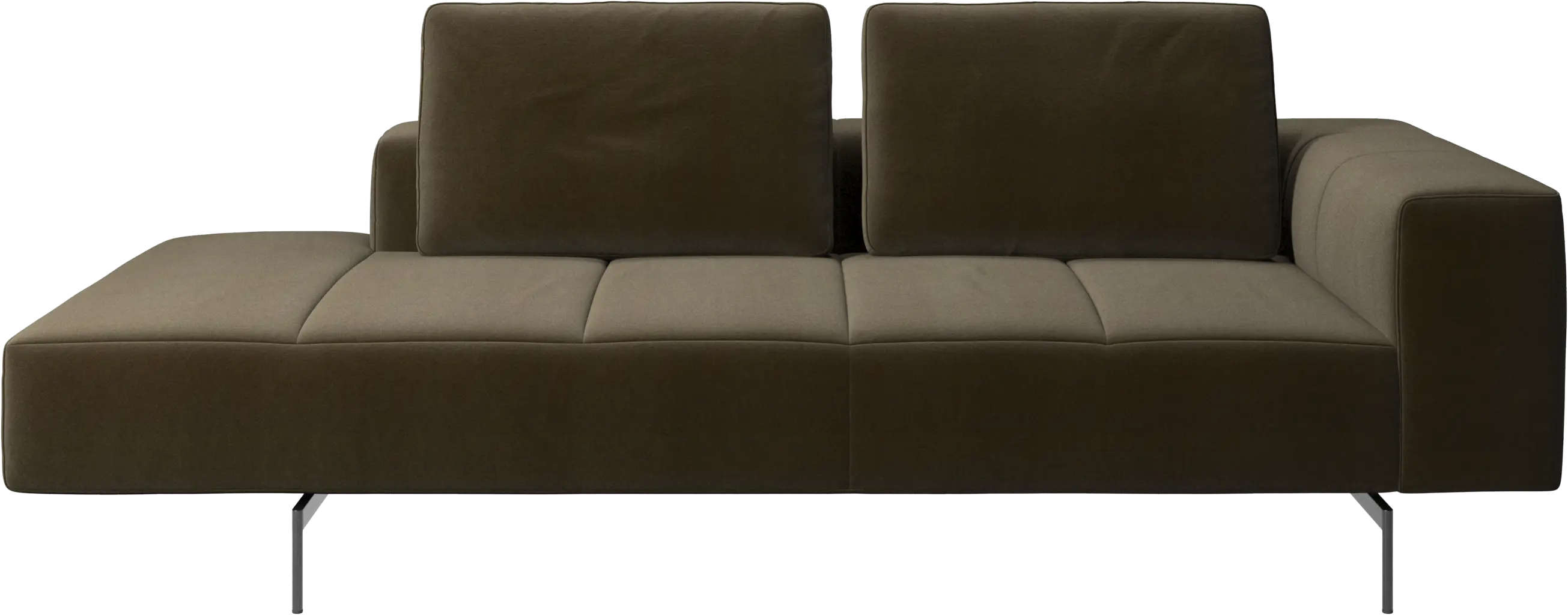 Amsterdam resting module for sofa, armrest right, open end left